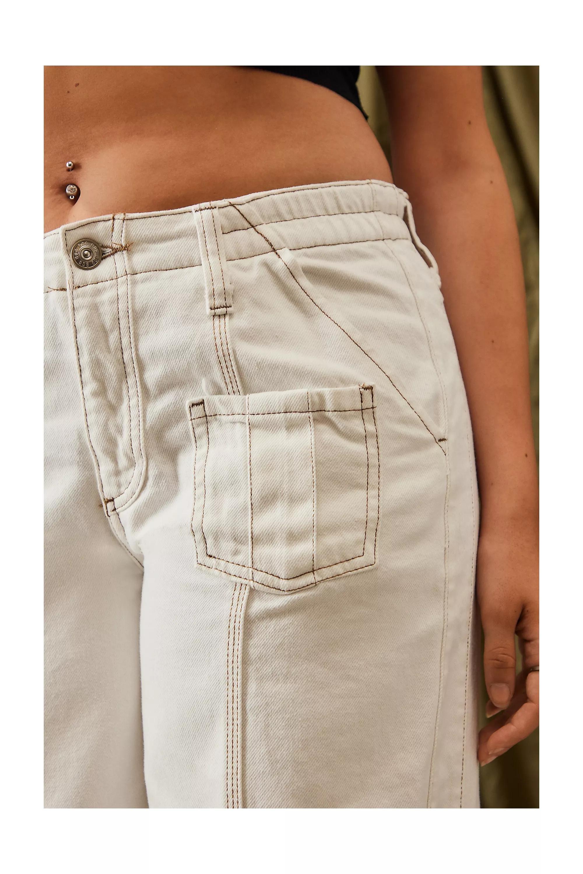 White Bdg Y2K Cargo Jeans, , large image number 3