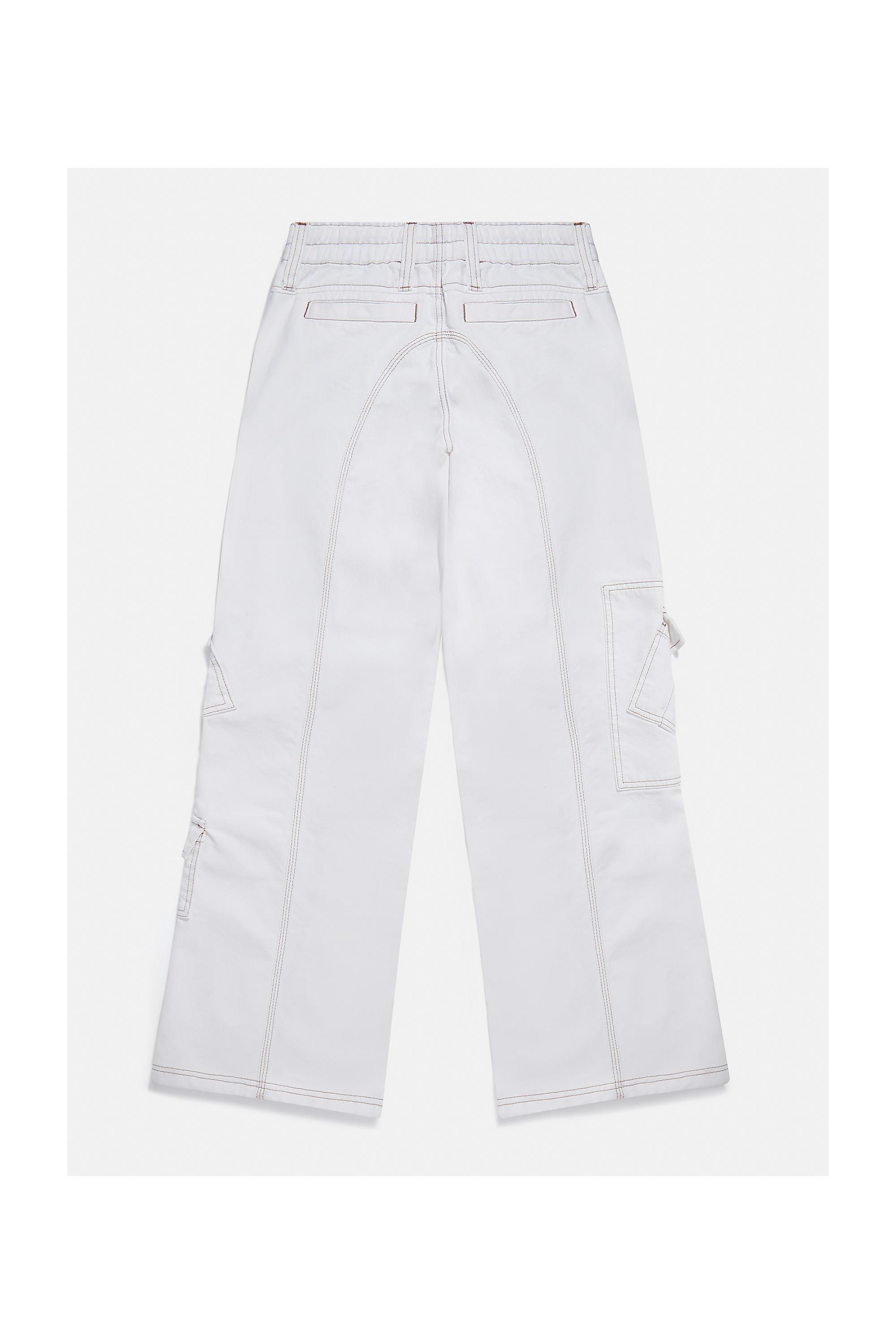 White Bdg Y2K Cargo Jeans, , large image number 5