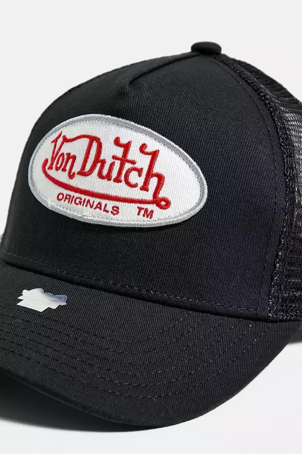 Black Von Dutch Boston Trucker Hat, , large image number 1