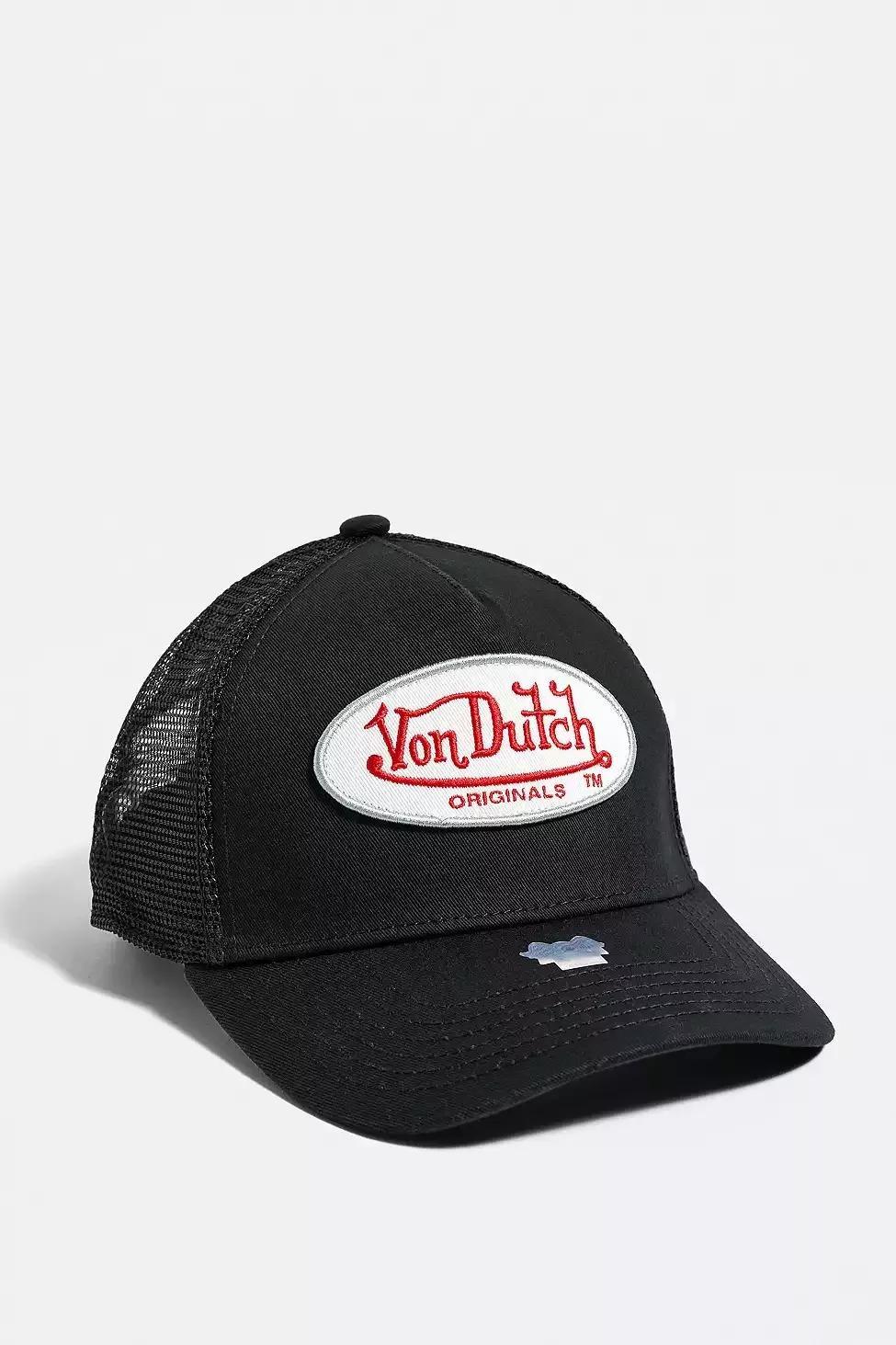 Black Von Dutch Boston Trucker Hat, , large image number 3