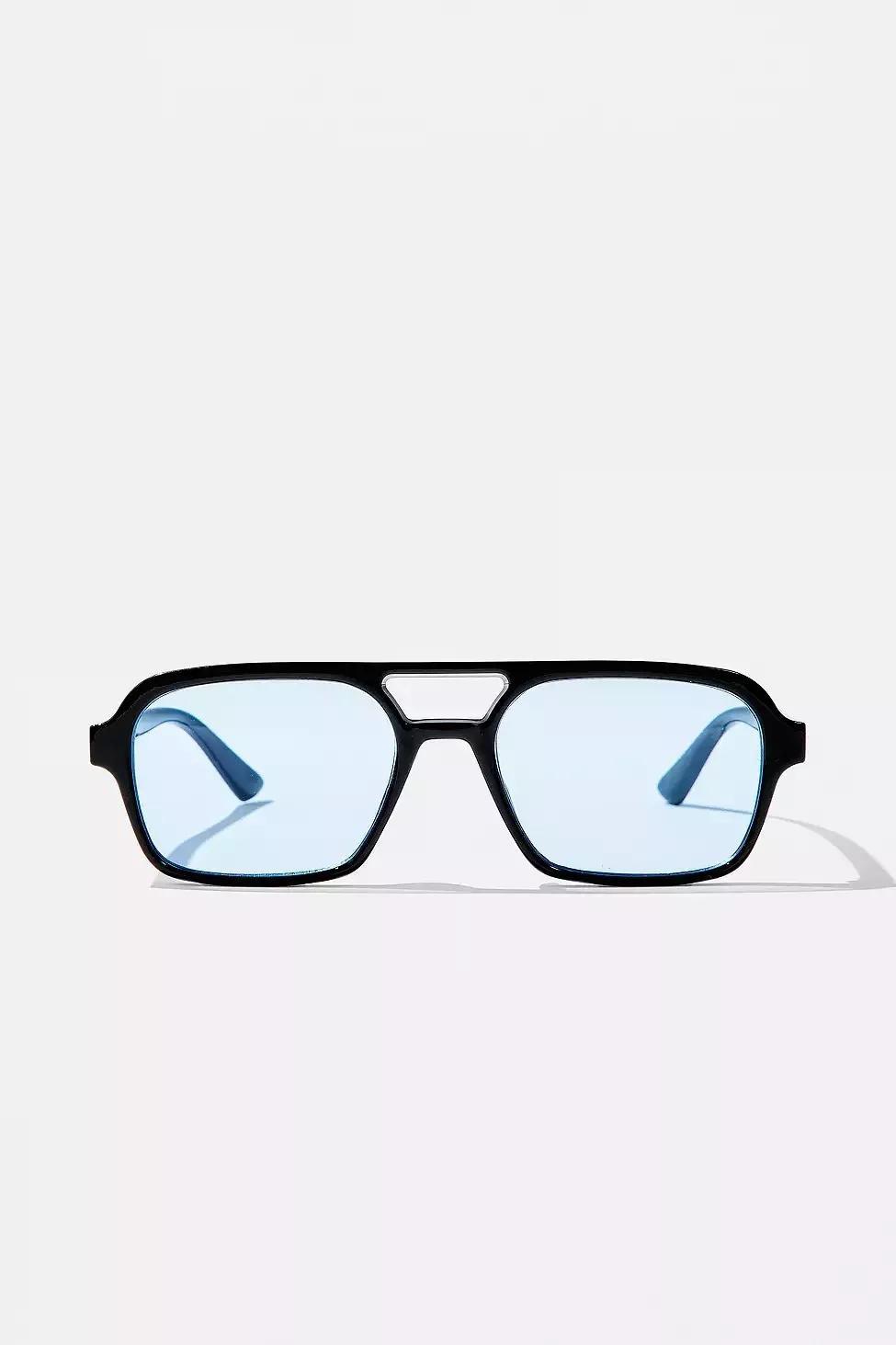 BLUE UO The LJ Aviator Sunglasses, , large image number 1