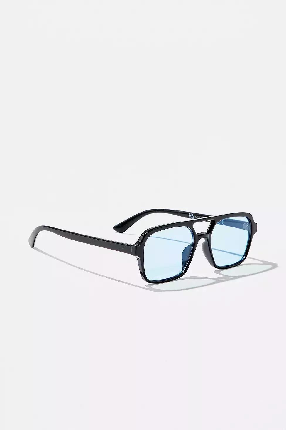 BLUE UO The LJ Aviator Sunglasses, , large image number 2
