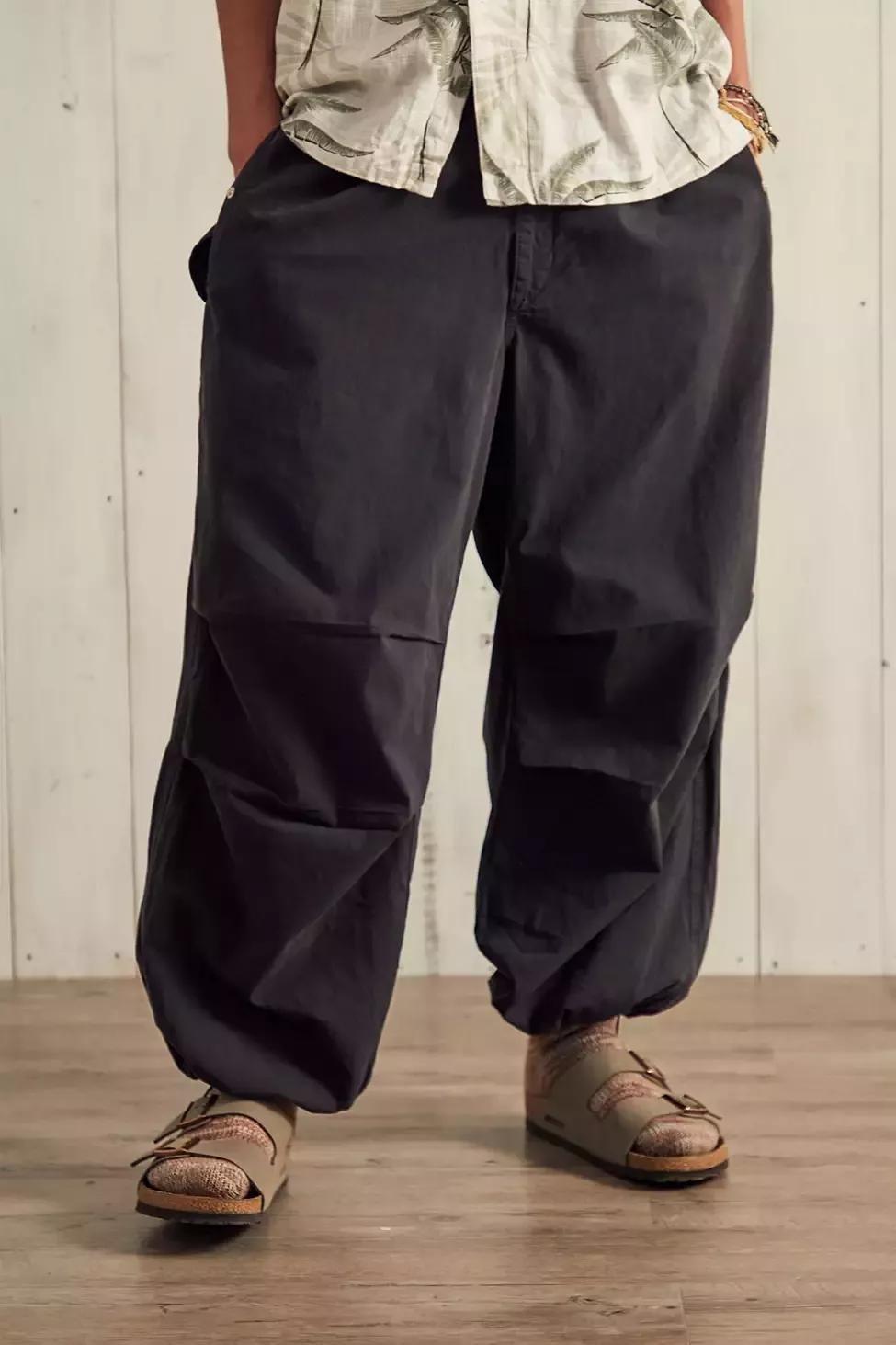 BDG Black Baggy Tech Pants