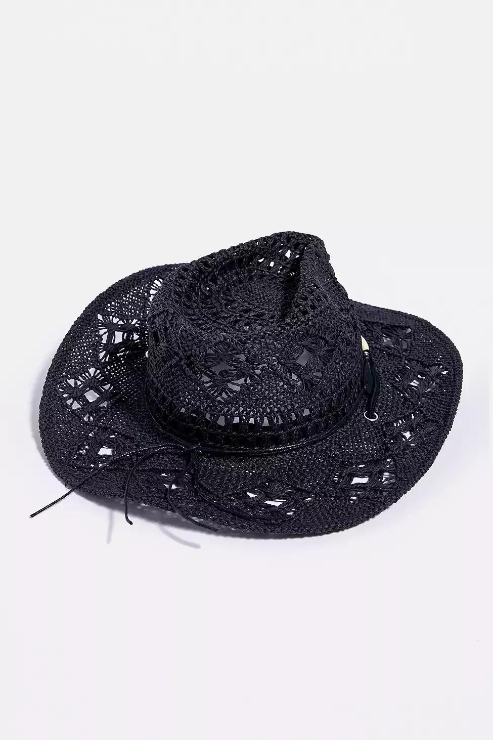 Black UO Beaded Western Hat, , large image number 2