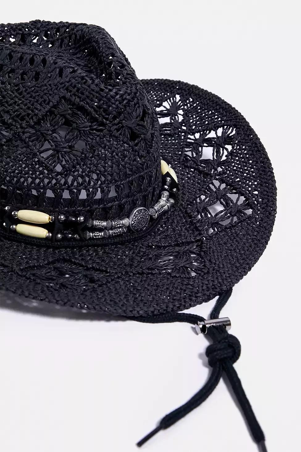 Black UO Beaded Western Hat, , large image number 3
