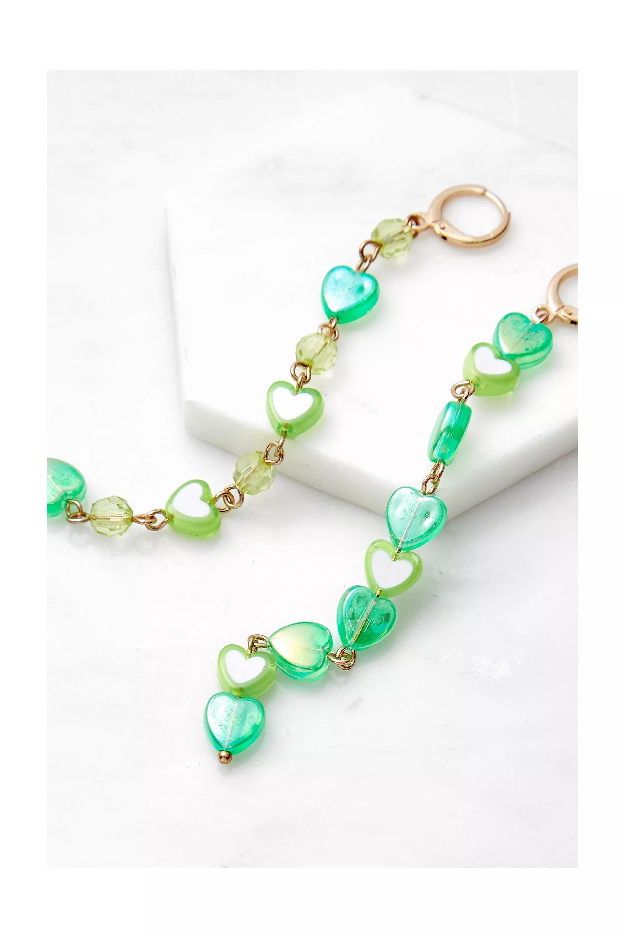 GRN Resin Heart Drop Earrings, GRN, large image number 0