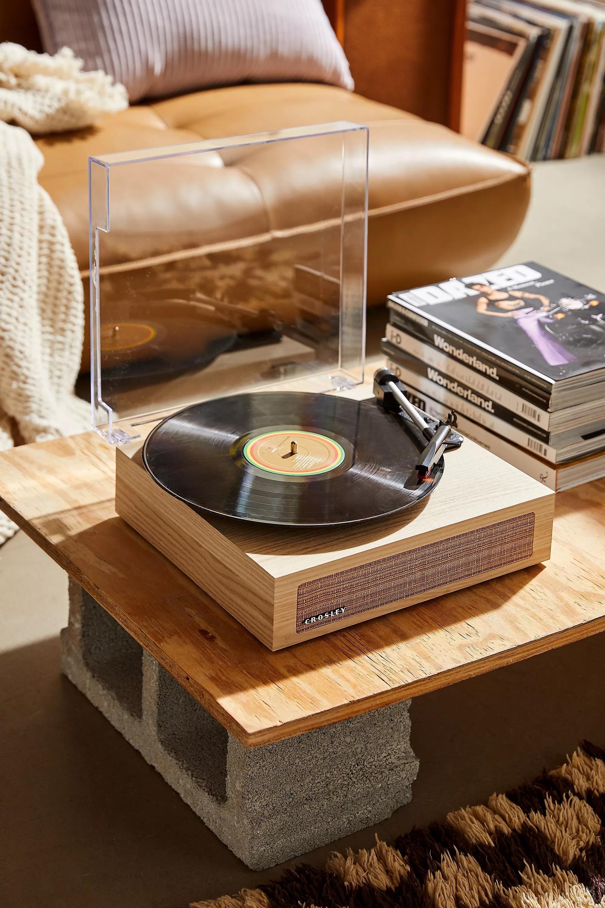 Brown Crosley Bluetooth Vinyl Record Player, BRN, large image number 0