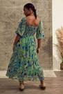 Urban Outfitters - Green UO Swirl Odila Printed Midi Dress