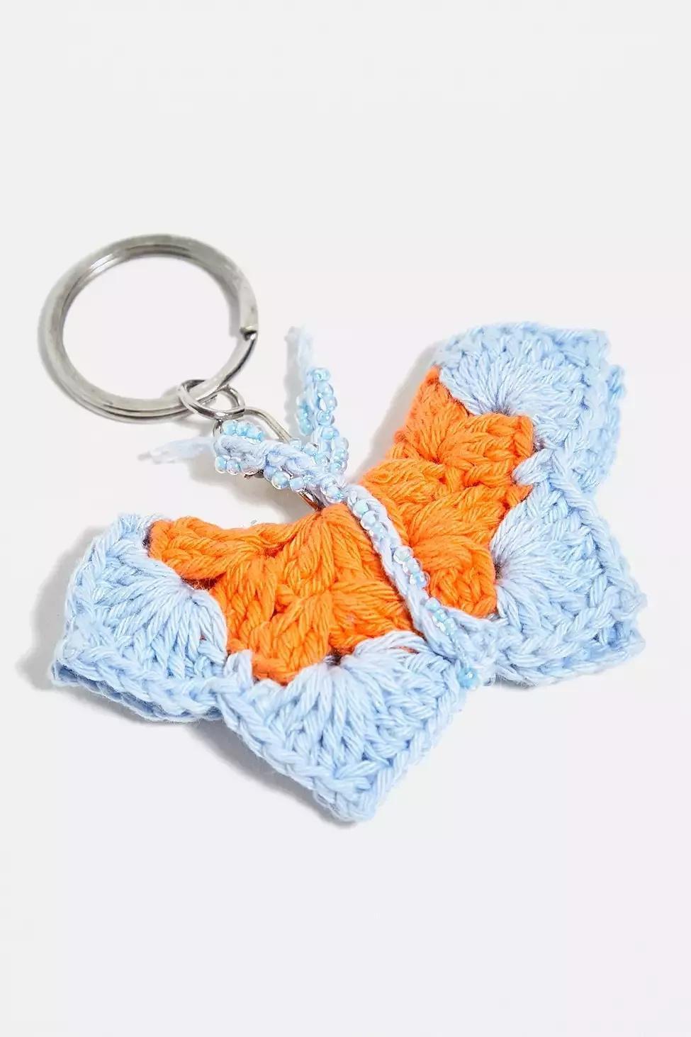 BLUE Knitted Novelty Keyring, , large image number 0