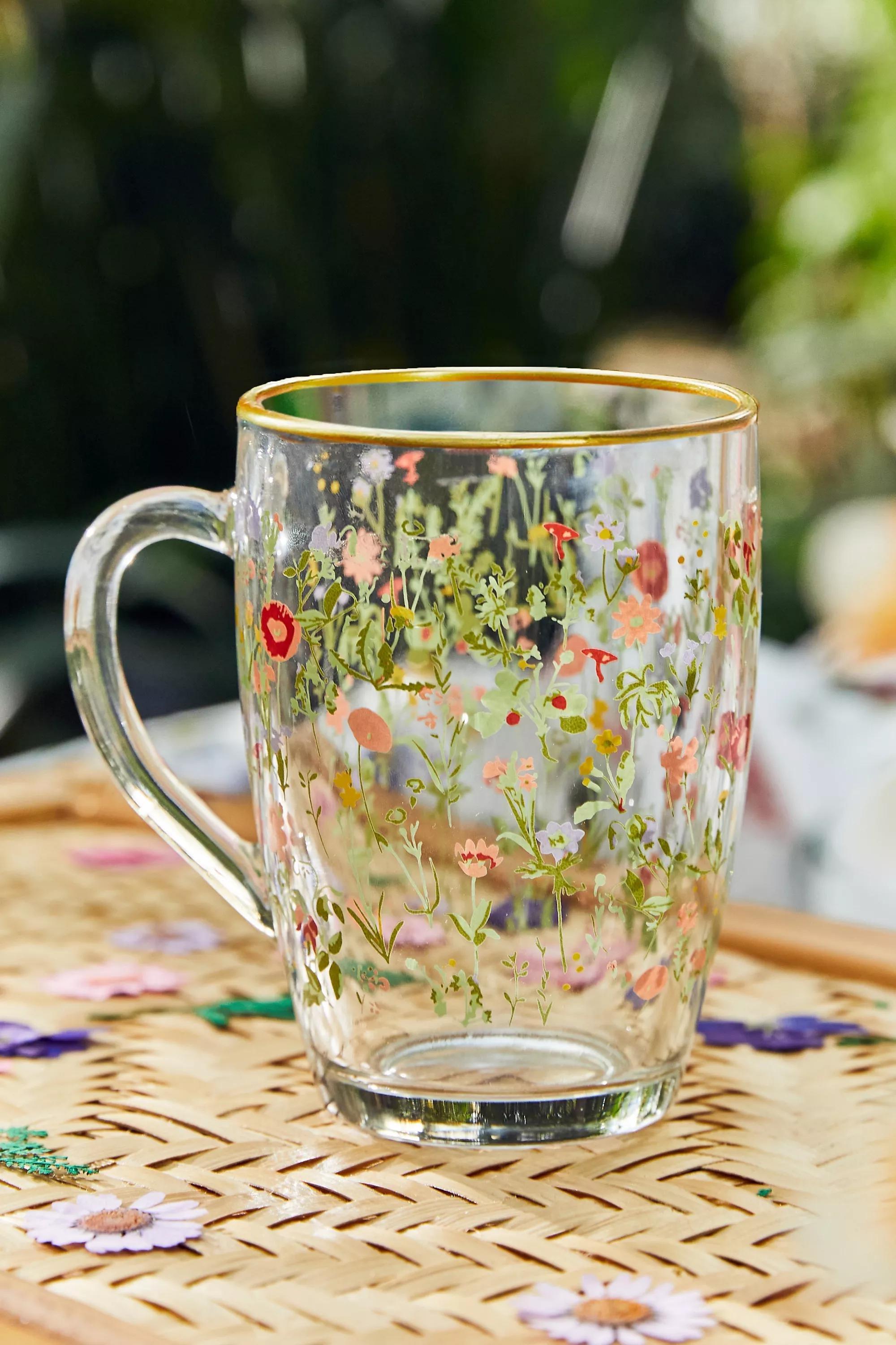 Wildflower Glass Mug, , large image number 0