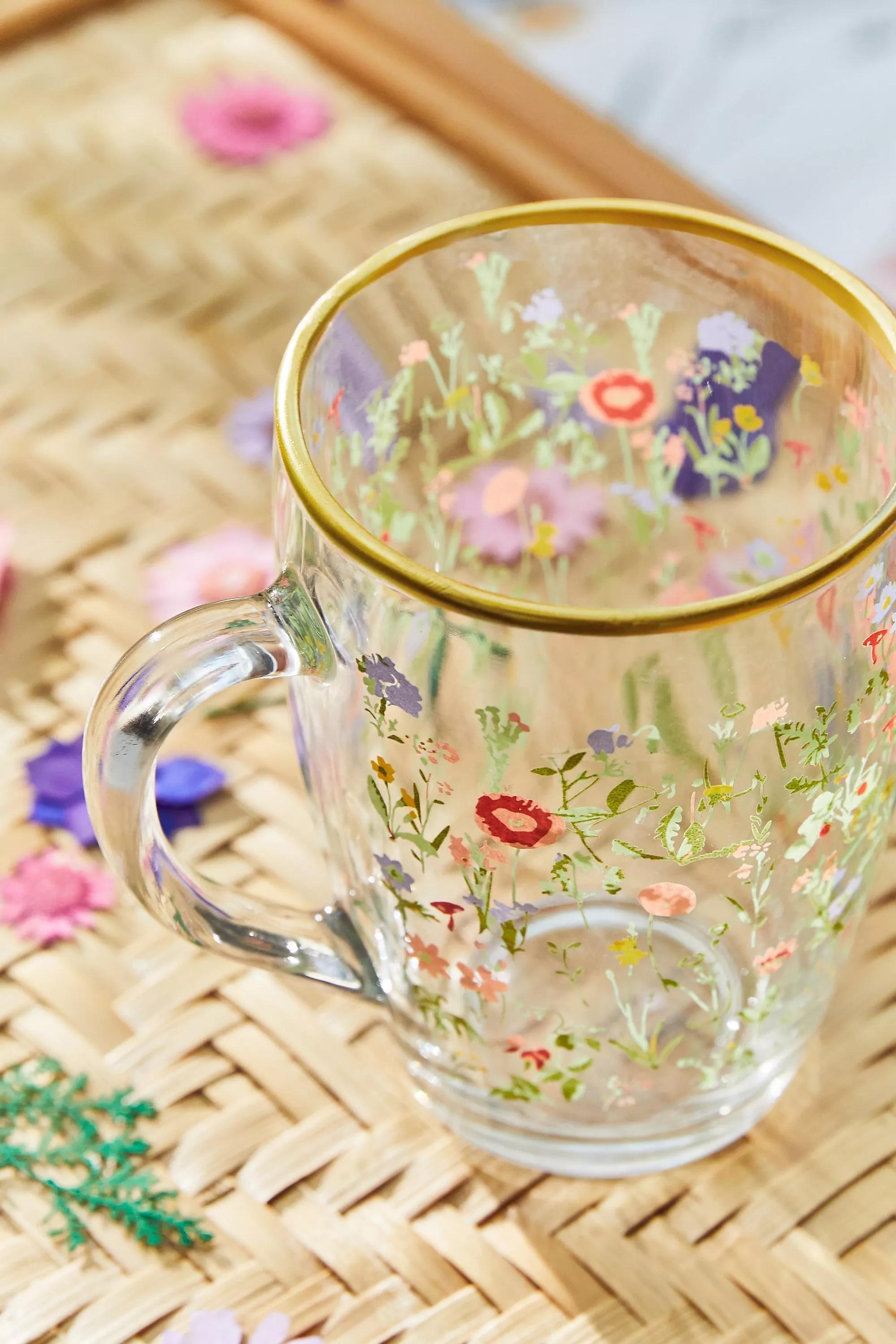 Wildflower Glass Mug, , large image number 1