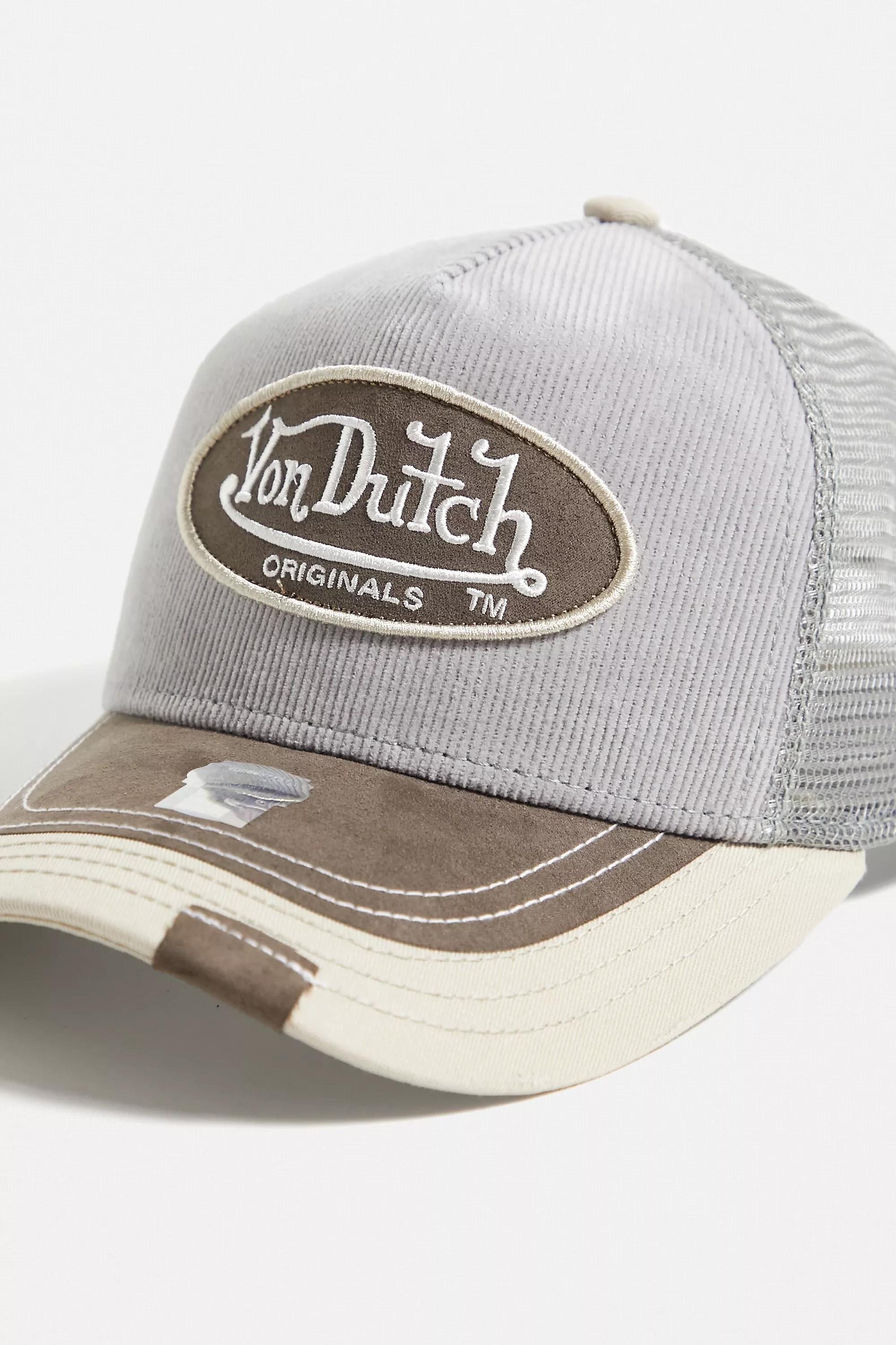 GREY Von Dutch Pink Corduroy Trucker Hat, , large image number 1