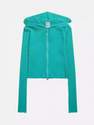 Urban Outfitters - Turquoise iets Frans... Double Zip-Through Hoodie