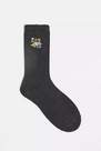 Urban Outfitters - BLK UO Japanese Fish Embroidered Socks