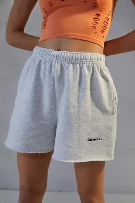 Urban Outfitters - GREY iets frans... Grey Cut-Off Jogger Shorts