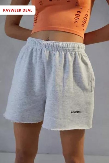 Urban Outfitters - Grey Iets Frans... Cut-Off Jogger Shorts