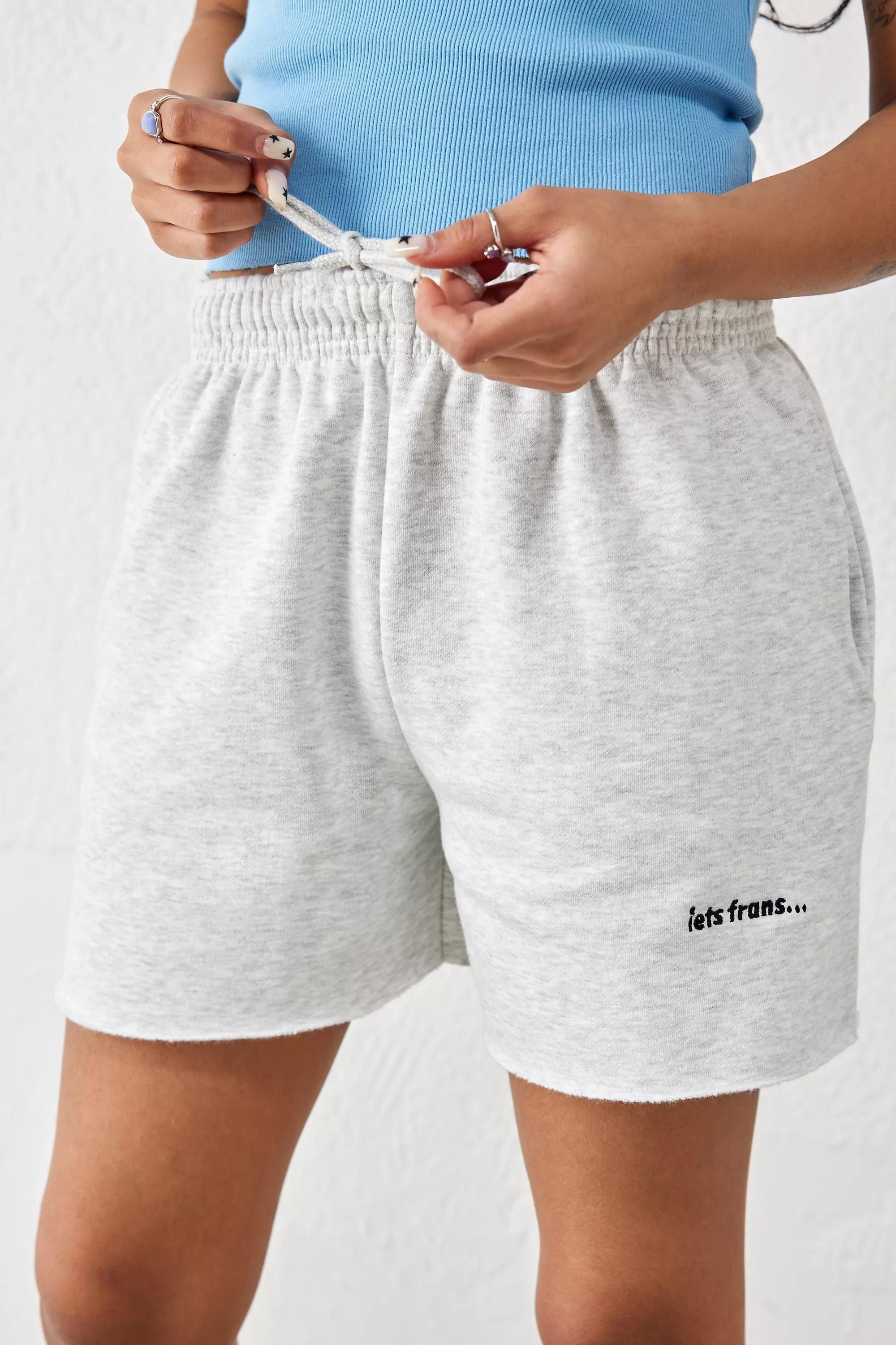 Grey Iets Frans... Cut-Off Jogger Shorts, , large image number 3