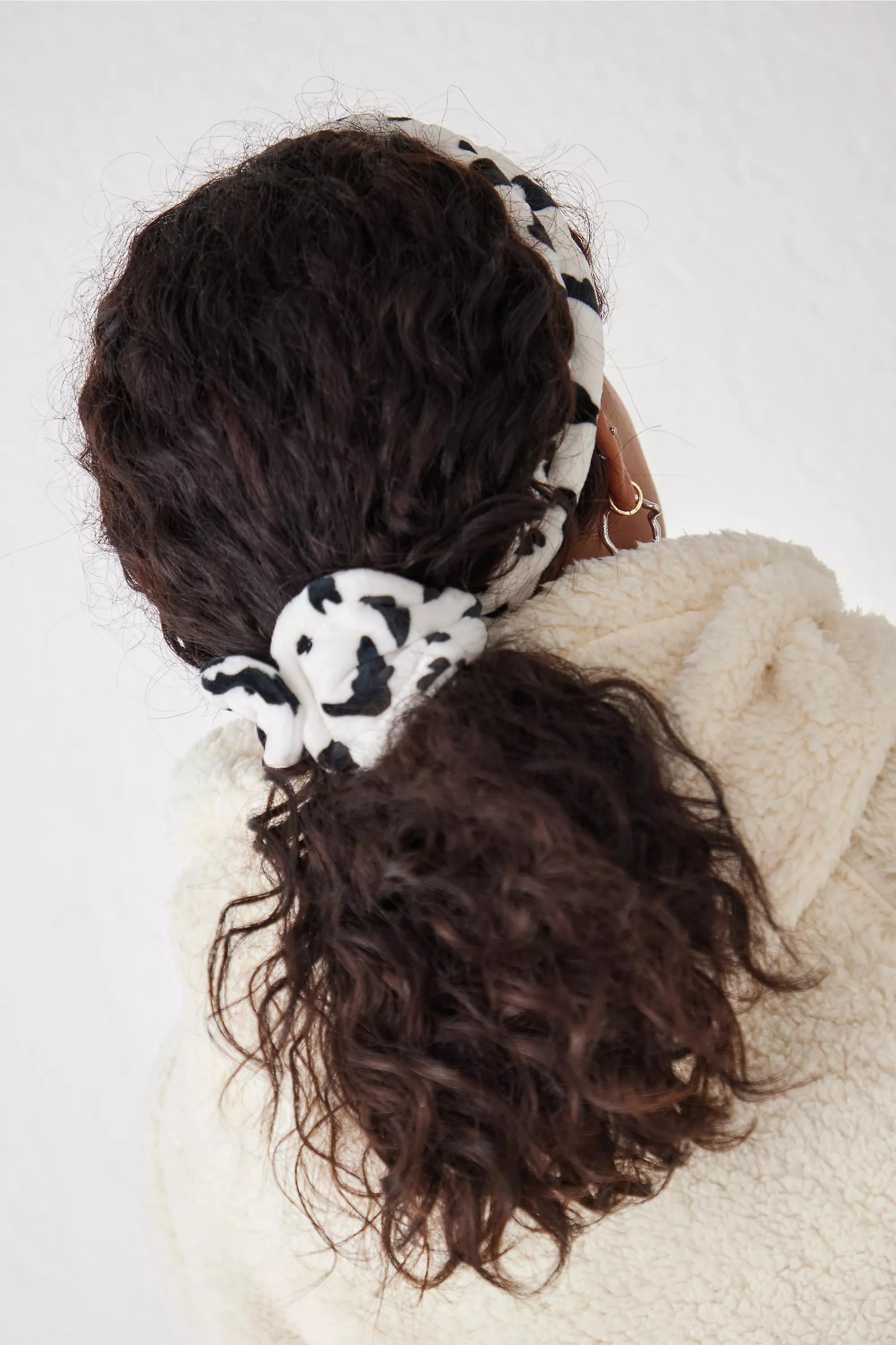 White Cow Print Spa Day Headband, , large image number 2