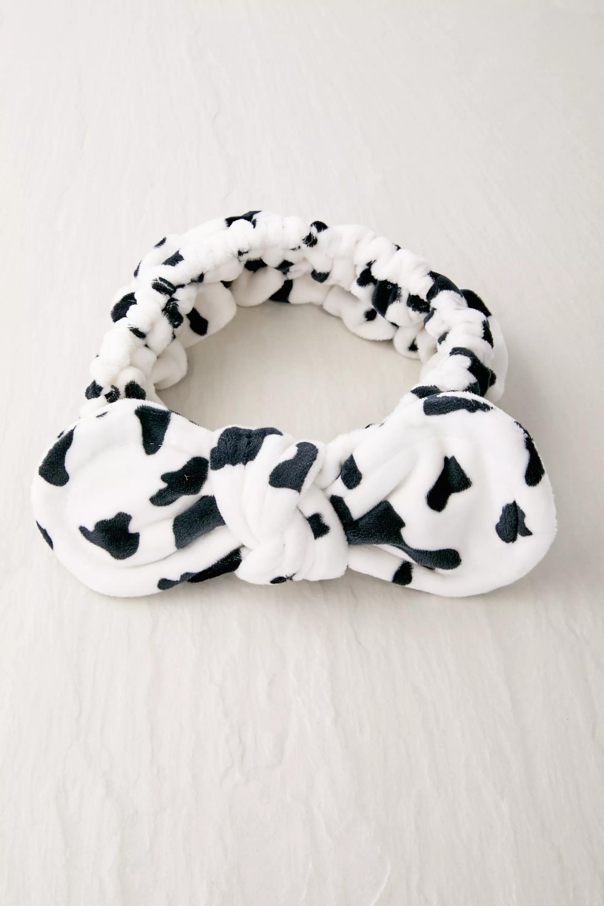 White Cow Print Spa Day Headband, , large image number 3