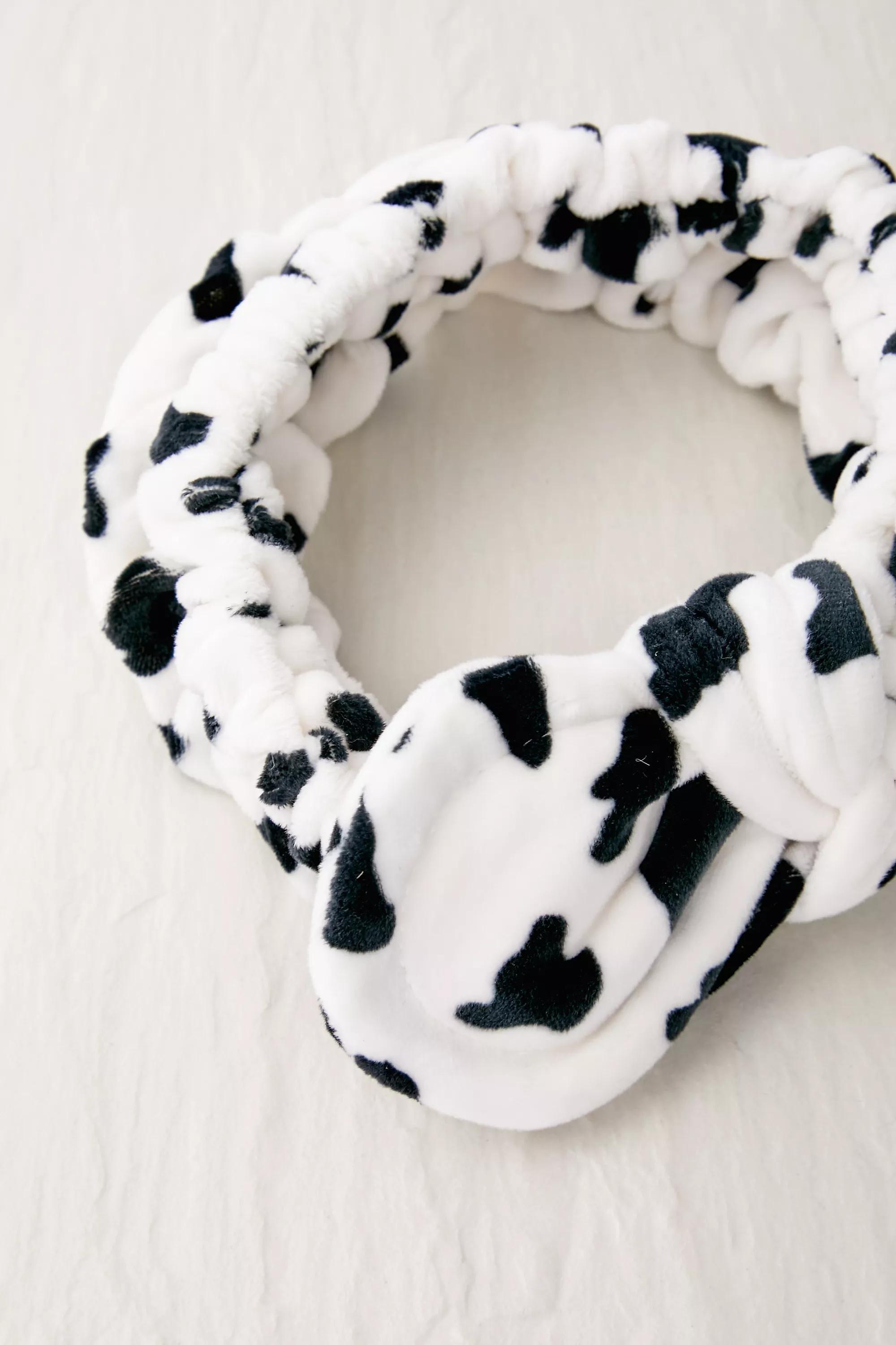 White Cow Print Spa Day Headband, , large image number 4