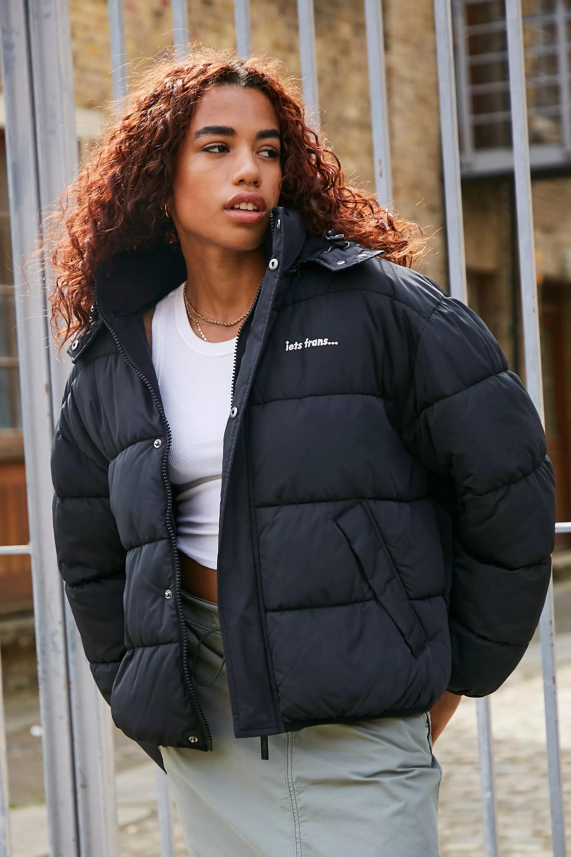 Black sports best sale puffer jacket