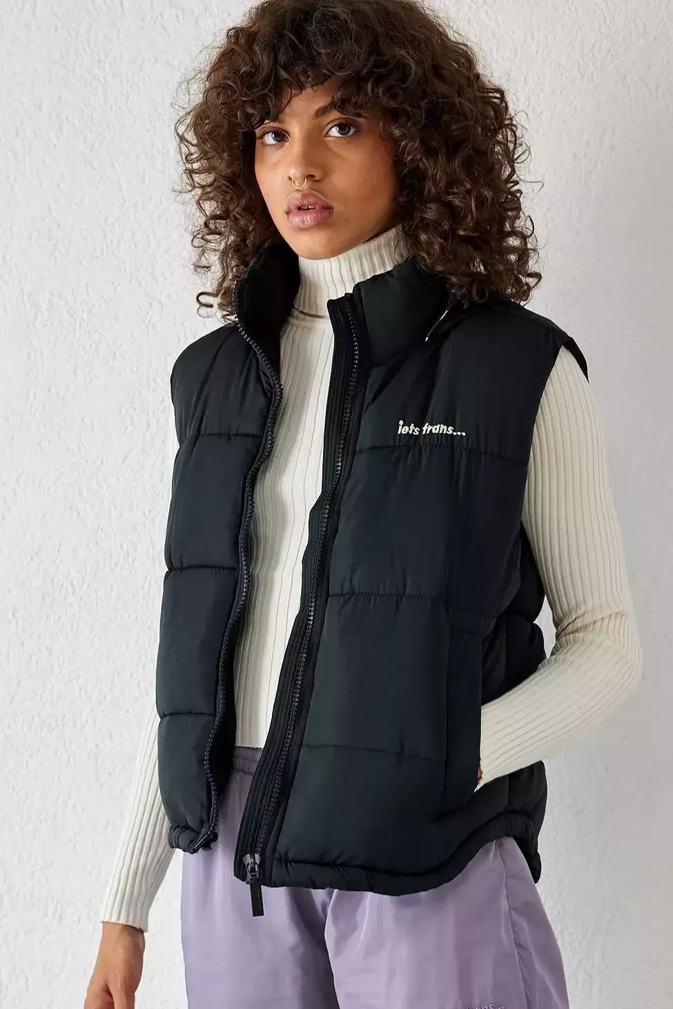 Black Iets Frans... Recycled 90S Puffer Gilet, , large image number 0