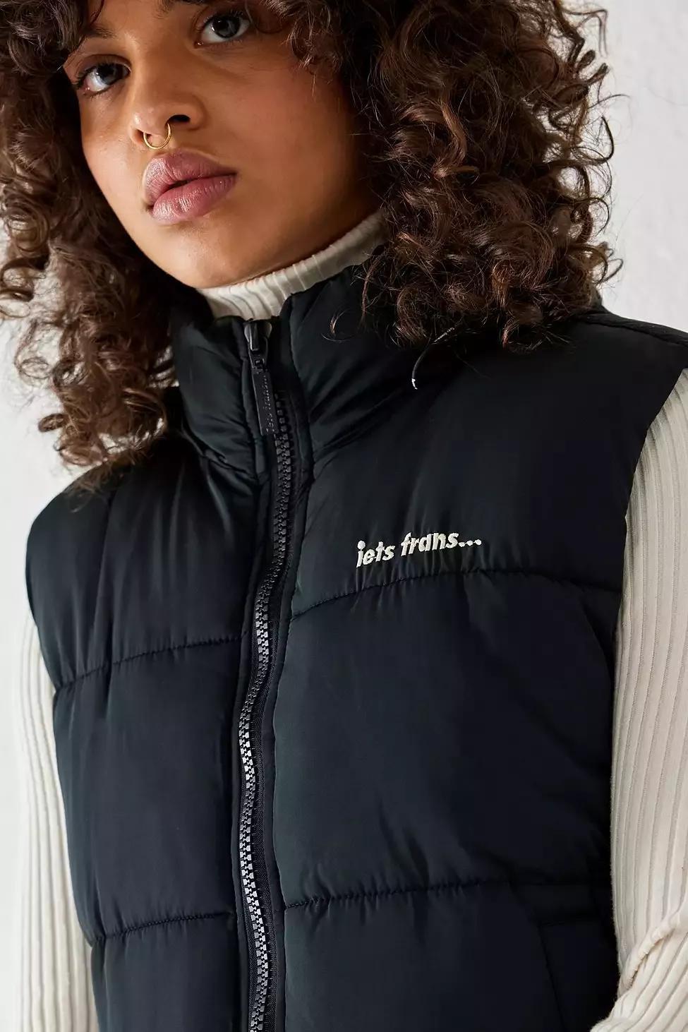 Black Iets Frans... Recycled 90S Puffer Gilet, , large image number 2