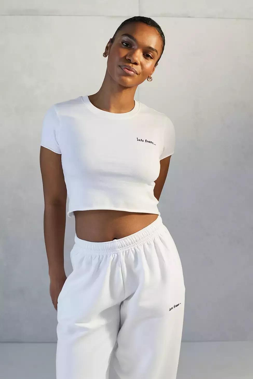 Urban Outfitters WHT iets frans Super Cropped T Shirt Azadea UAE