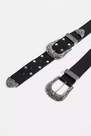 Urban Outfitters - BLK Double Buckle Western Leather Belt
