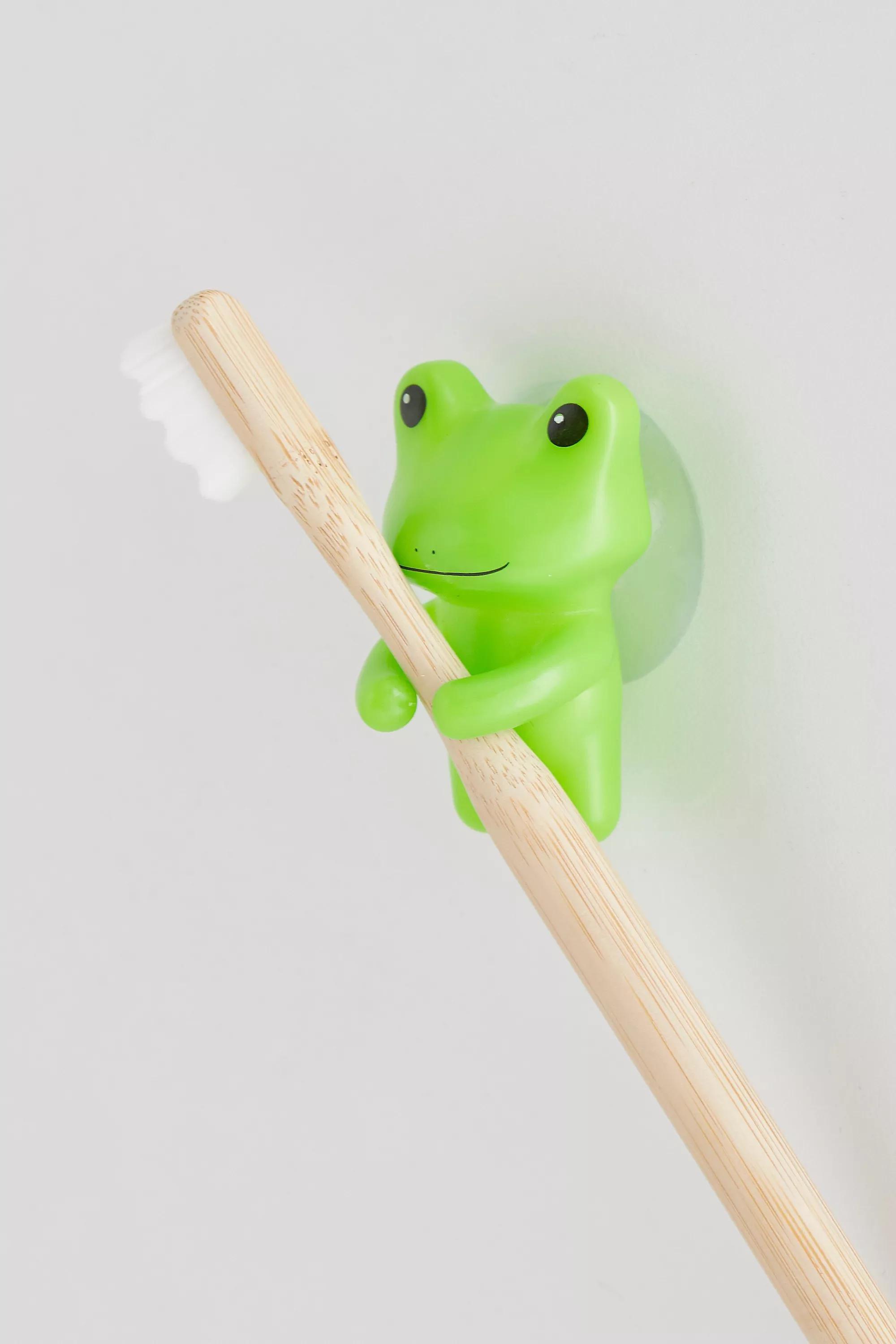 Green Bath: Frog Toothbrush Holder, , medium