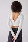 Urban Outfitters - WHT UO Josie Long Sleeved Seamless Ribbed Top