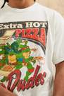 Urban Outfitters - White Rw Tmnt Pizza T-Shirt