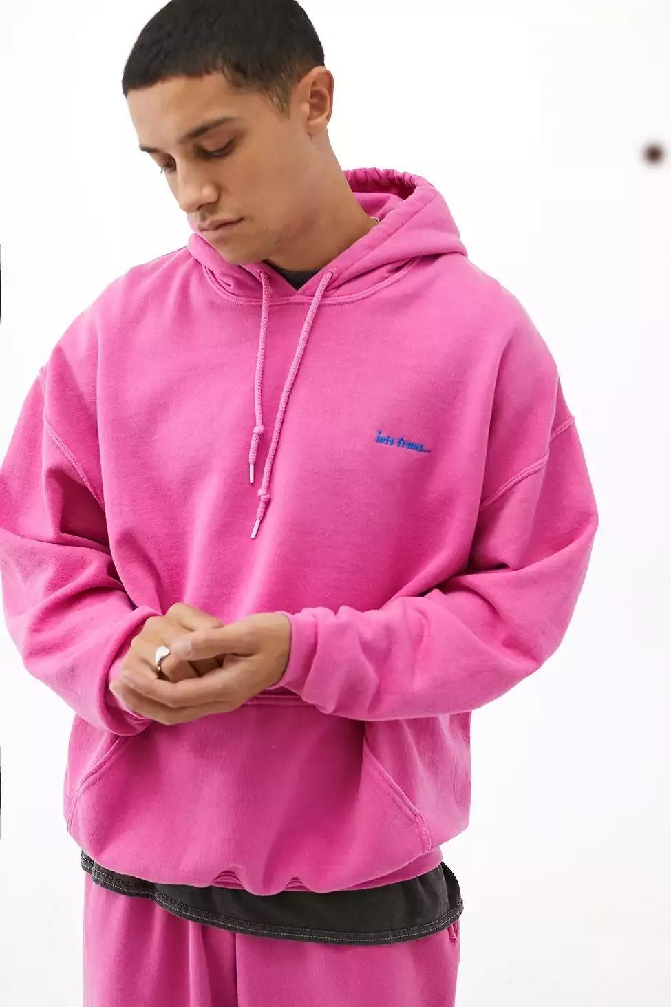 Pink iets frans hoodie new arrivals