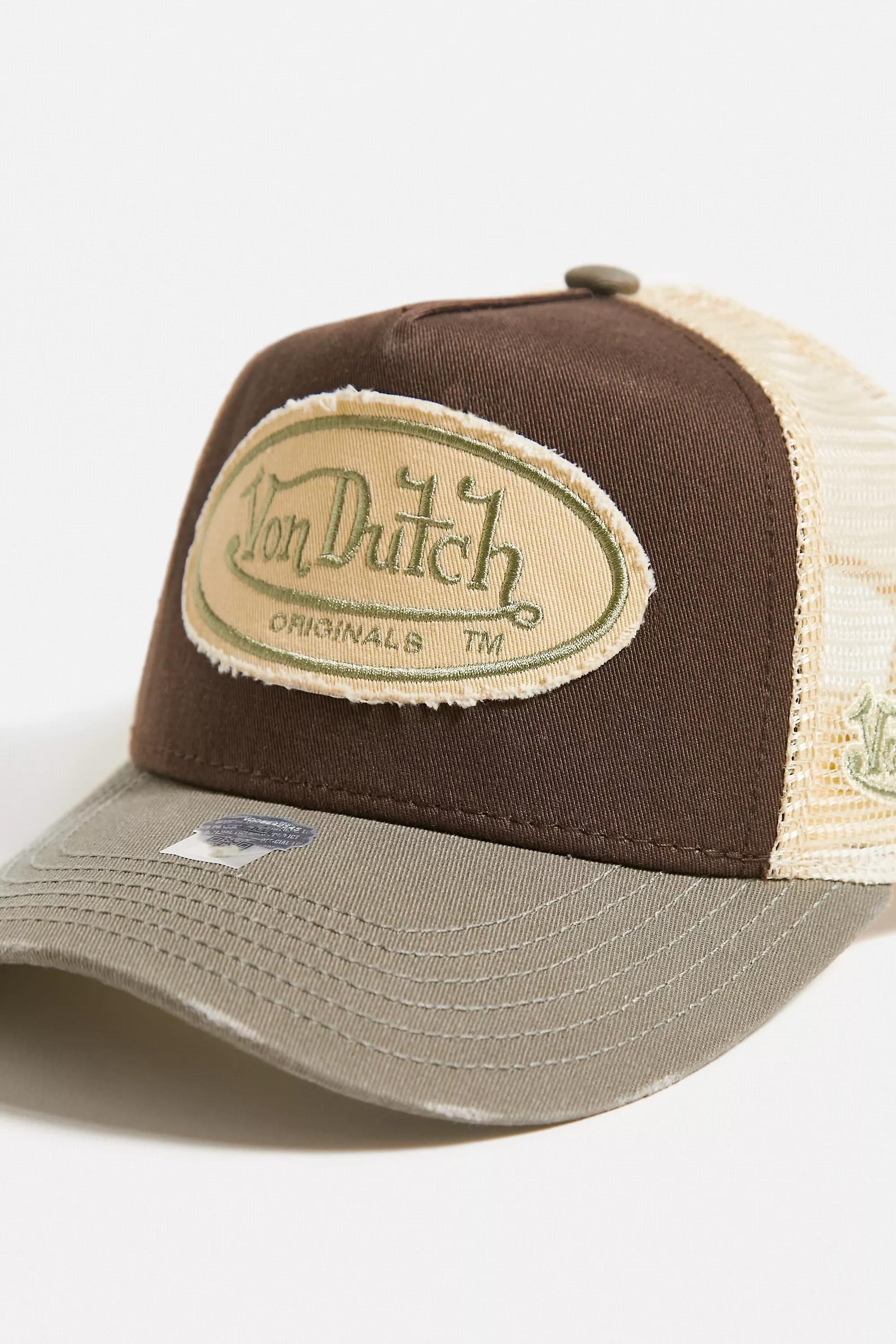 Brown Von Dutch Overdyed Trucker Hat, , large image number 1