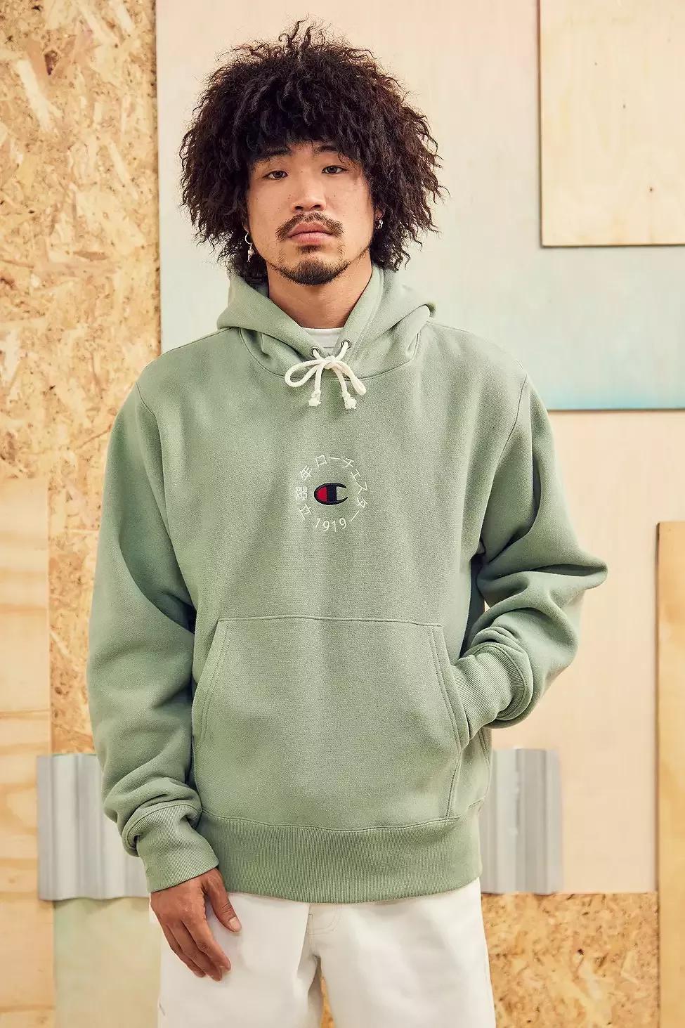 Mint green champion clearance sweatshirt