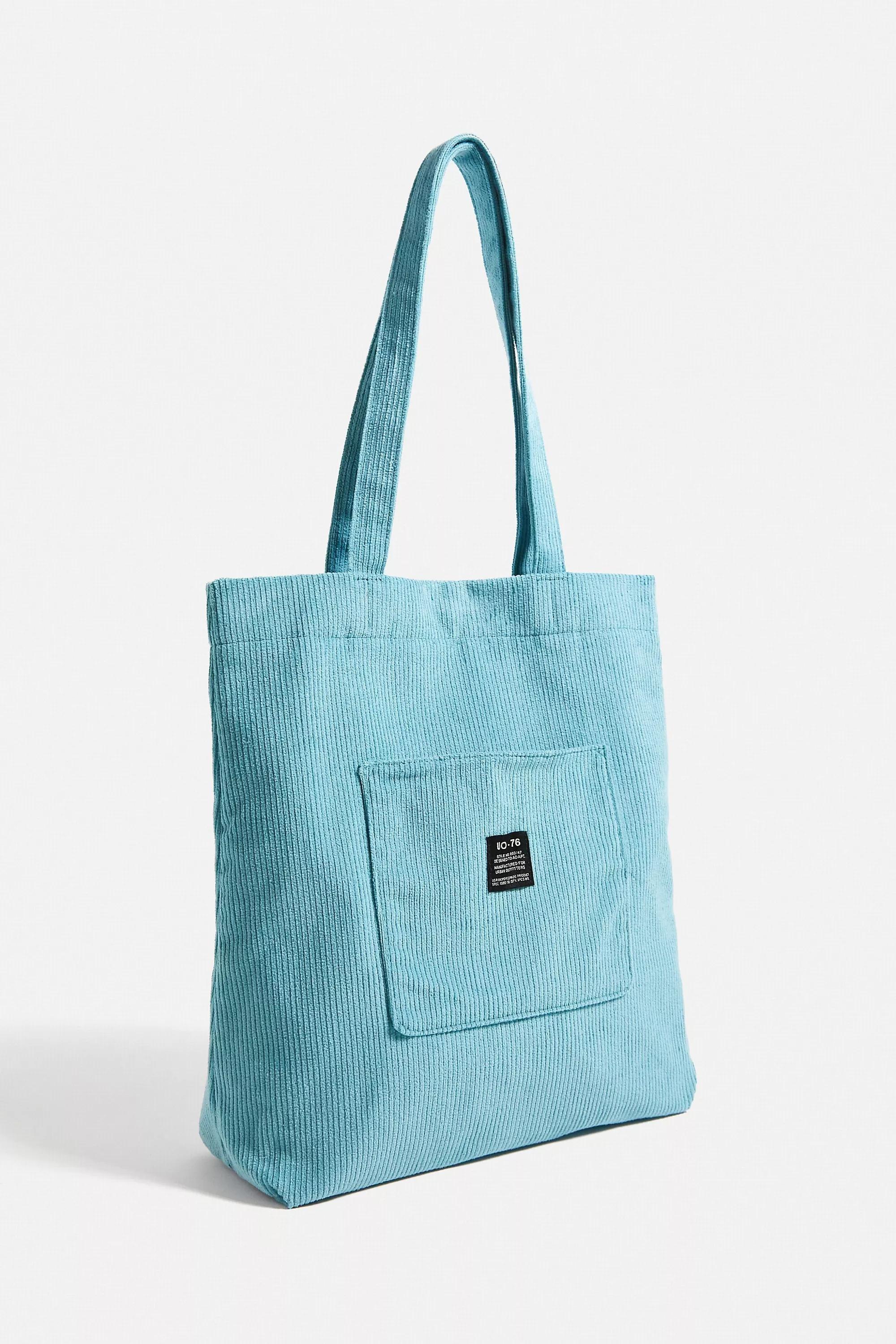 Blue Uo Corduroy Pocket Tote Bag, , large image number 2