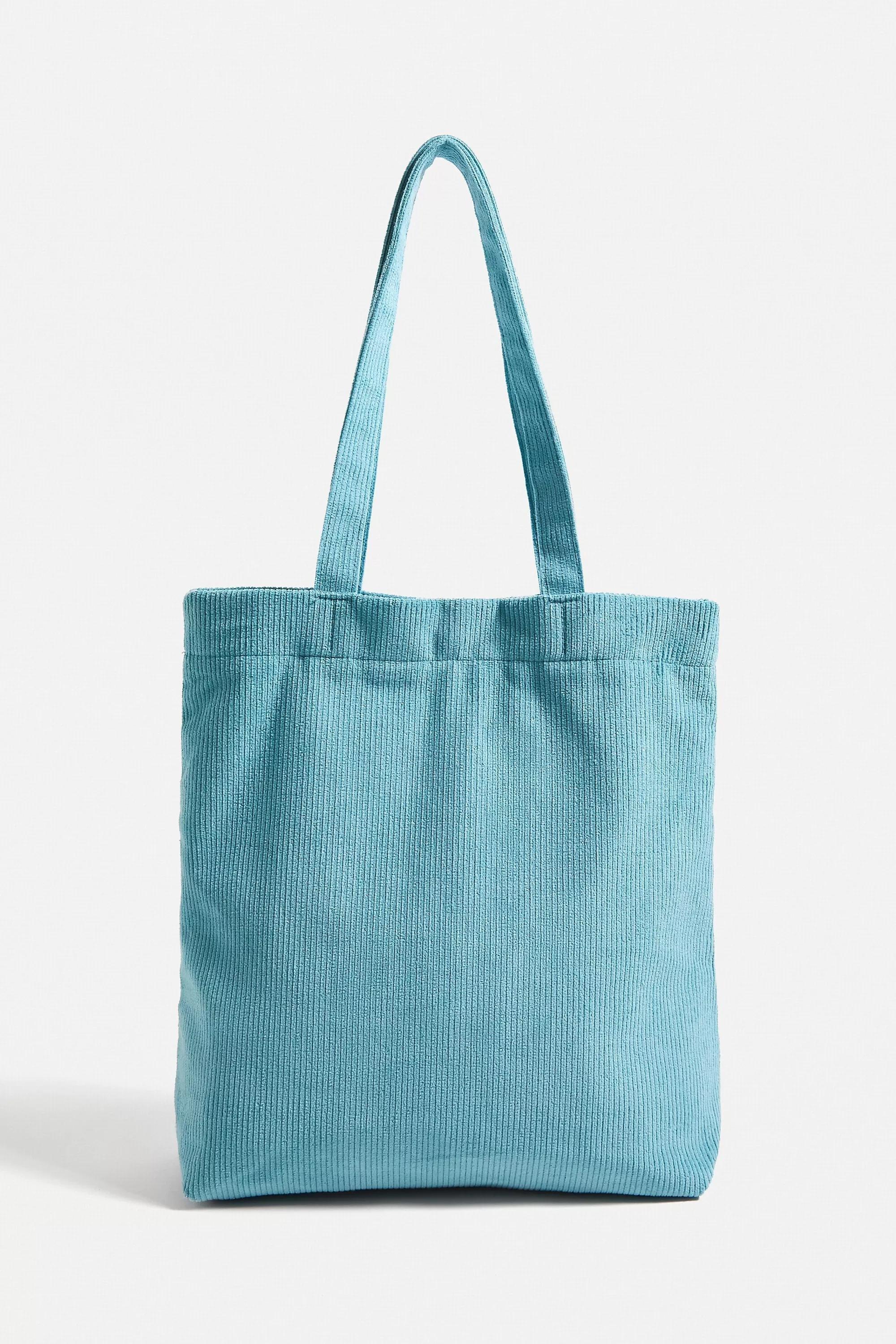 Blue Uo Corduroy Pocket Tote Bag, , large image number 3