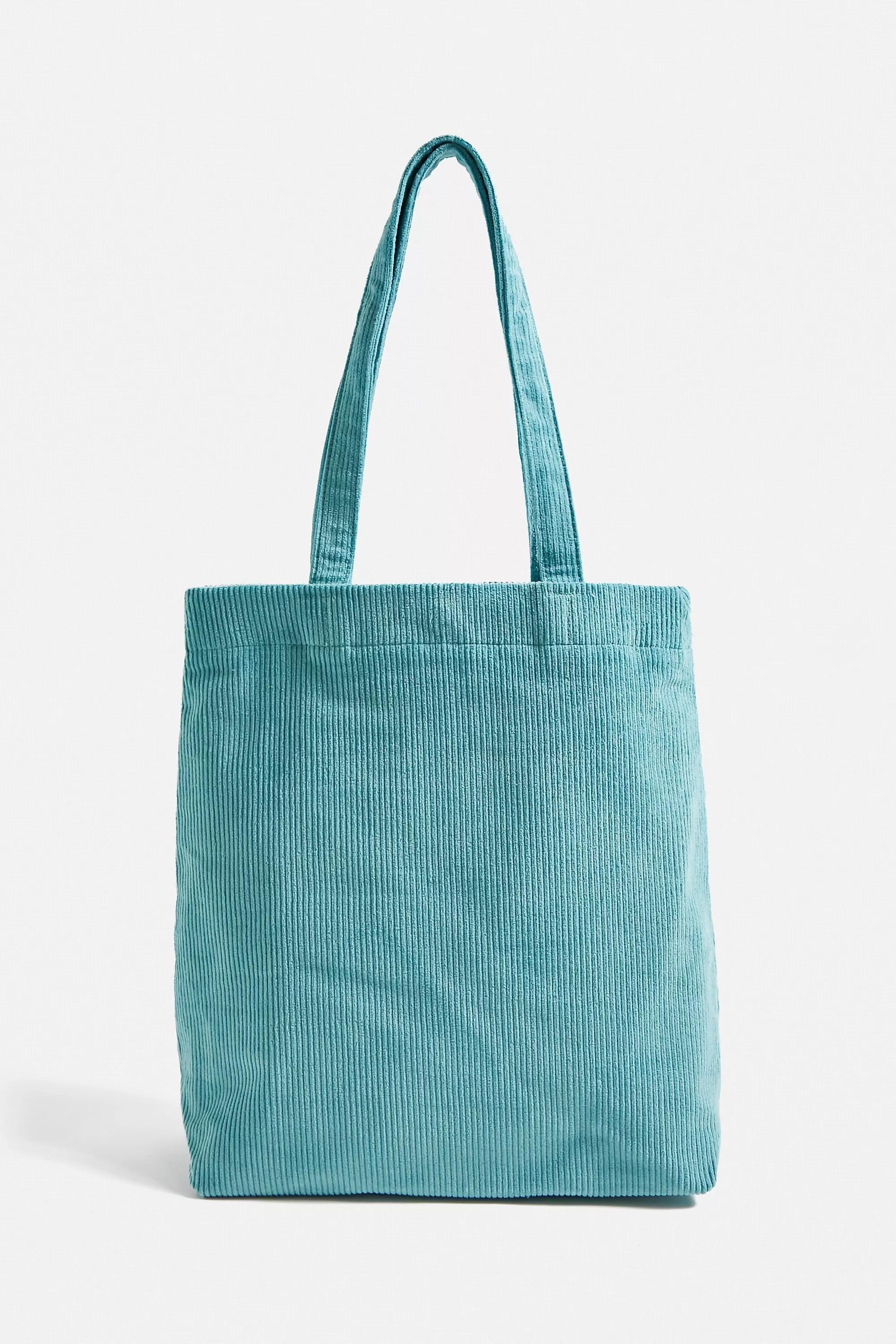 Turquoise Uo Corduroy Pocket Tote Bag, , large image number 3