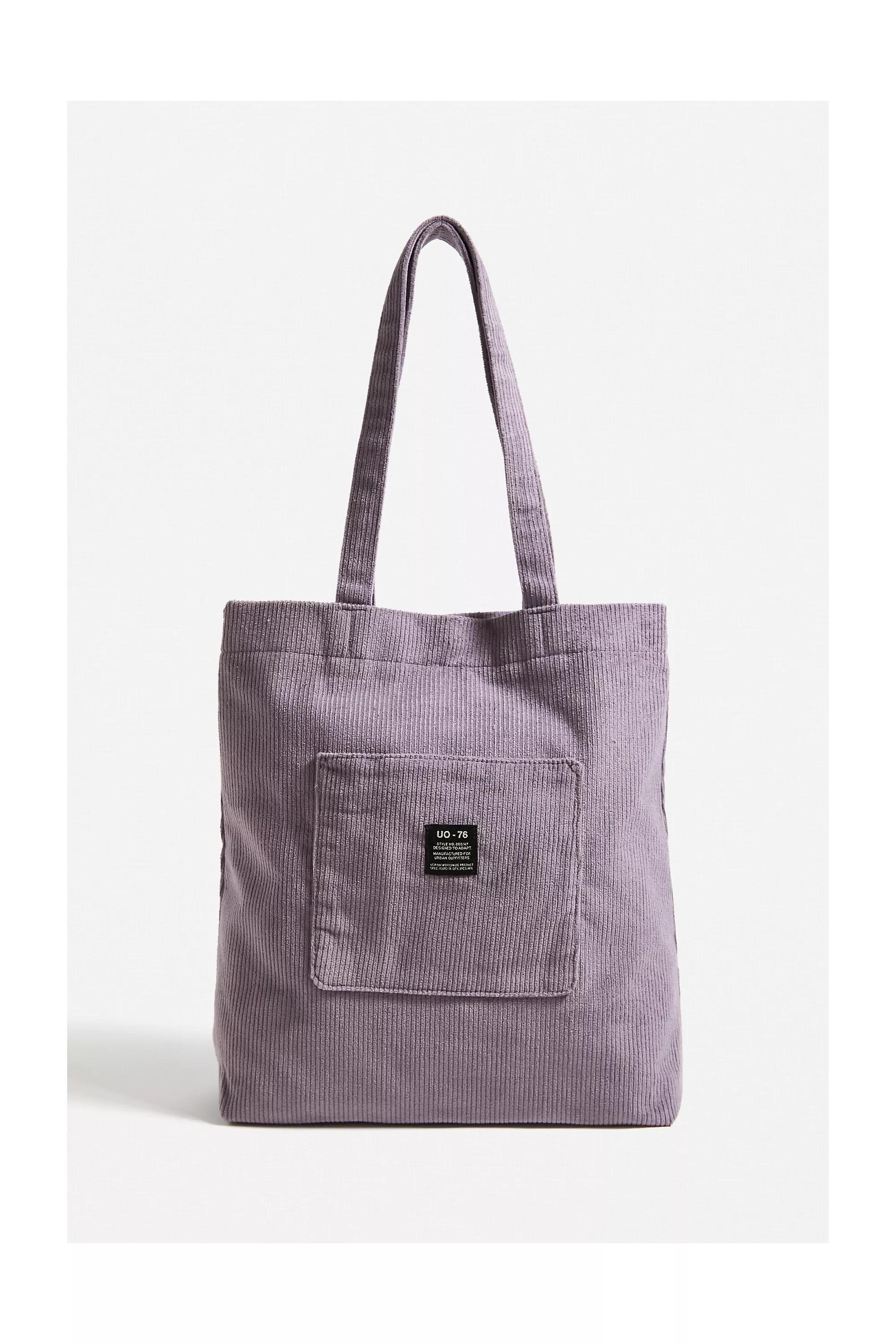 Purple Uo Corduroy Pocket Tote Bag, , large image number 1