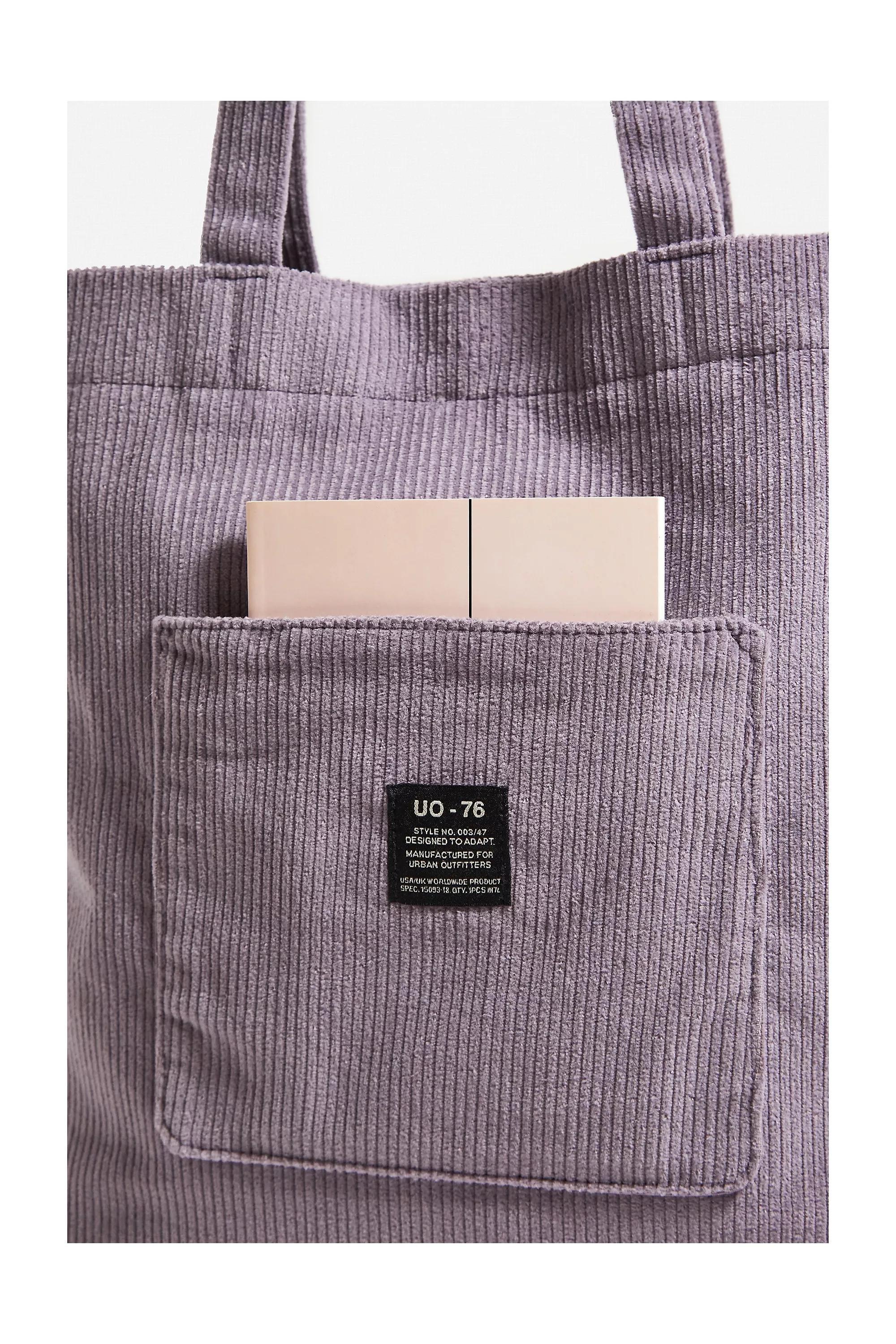 Purple Uo Corduroy Pocket Tote Bag, , large image number 2