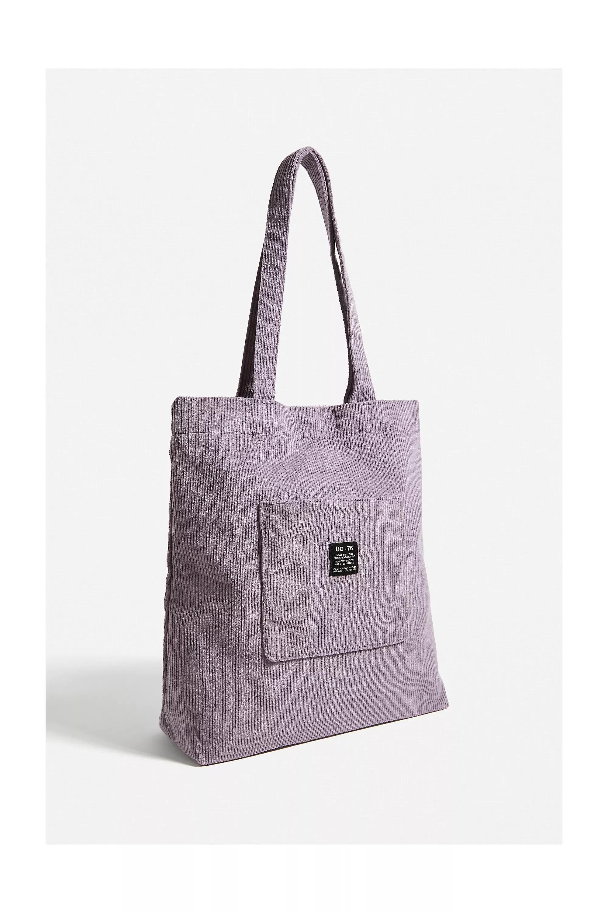 Purple Uo Corduroy Pocket Tote Bag, , large image number 3