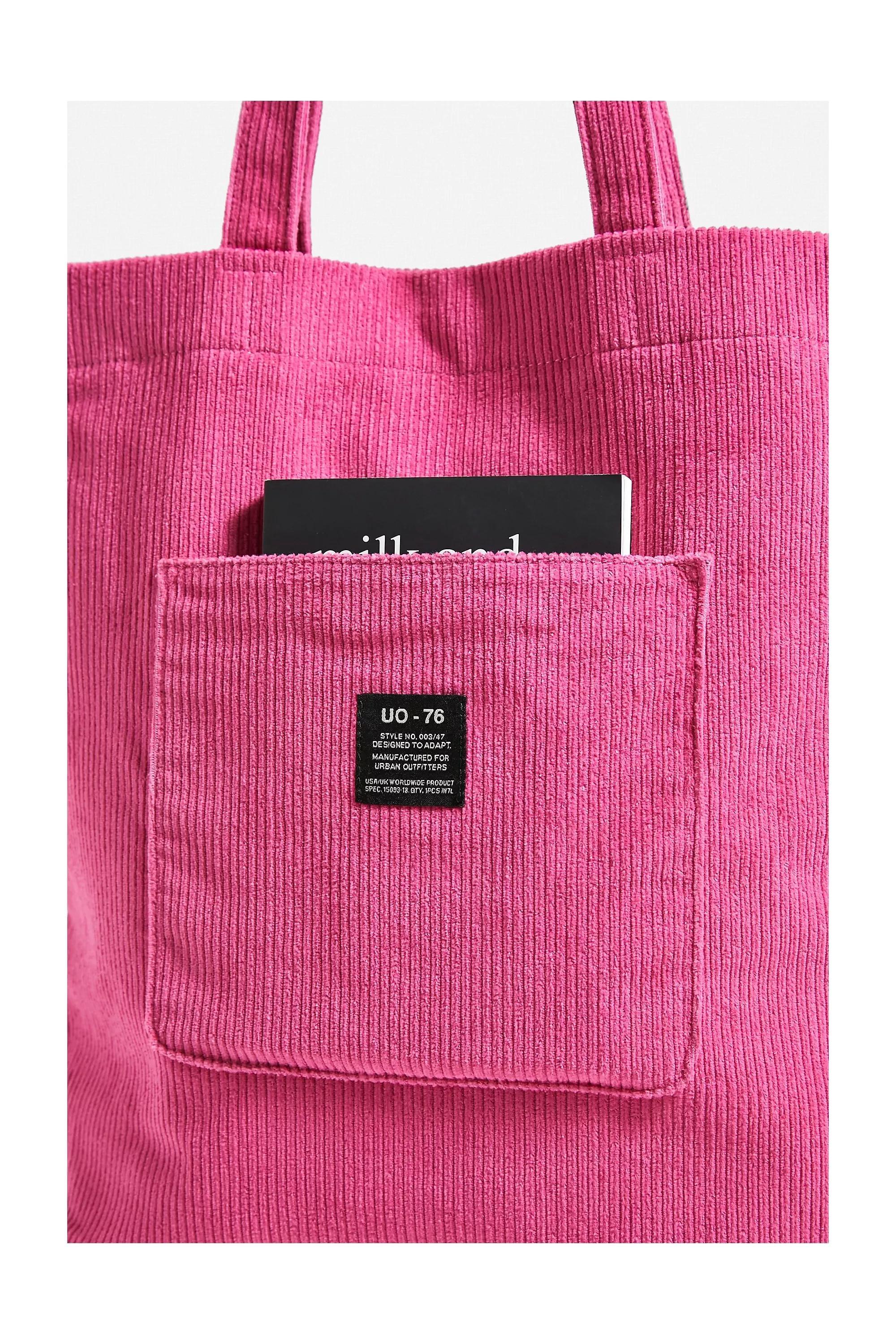 Pink Uo Corduroy Pocket Tote Bag, M PNK, large image number 2