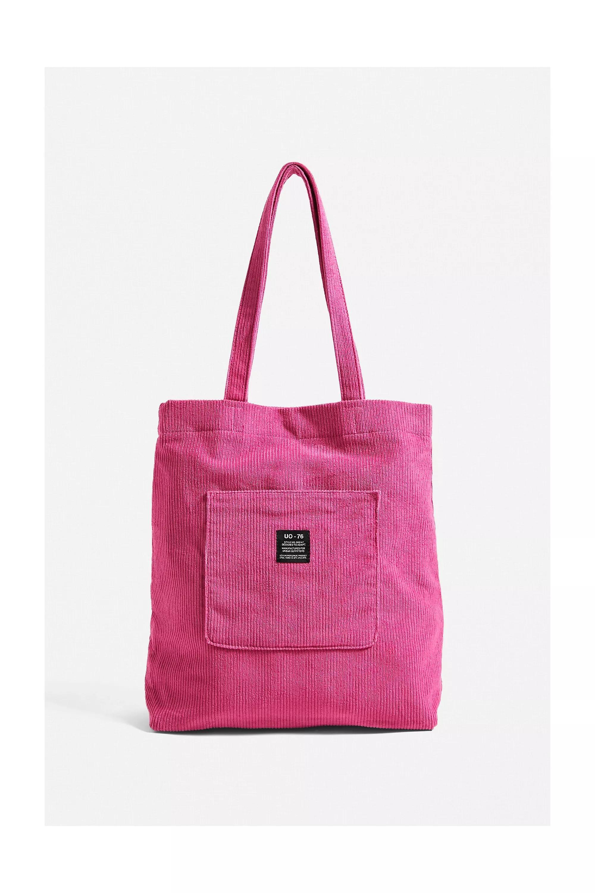 Pink Uo Corduroy Pocket Tote Bag, M PNK, large image number 3