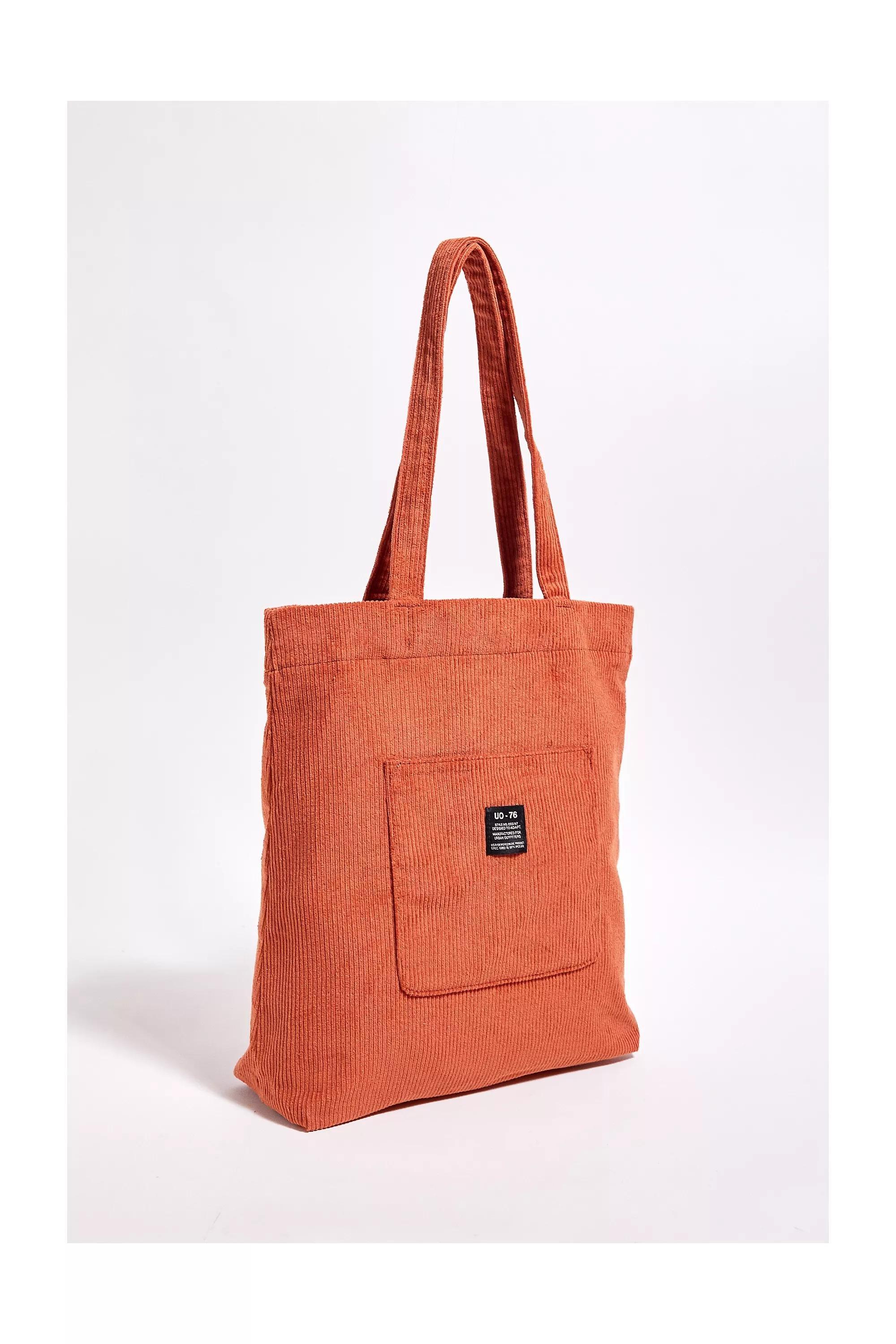 Orange Uo Pocket Cord Tote, ORANGE, large image number 2