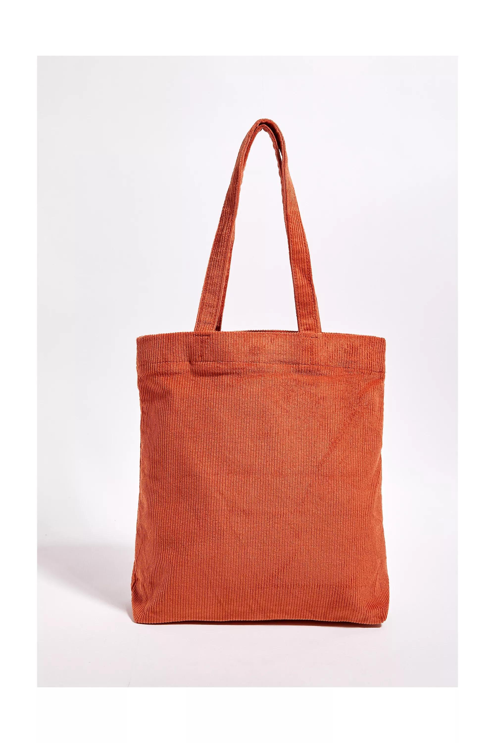 Orange Uo Pocket Cord Tote, ORANGE, large image number 3