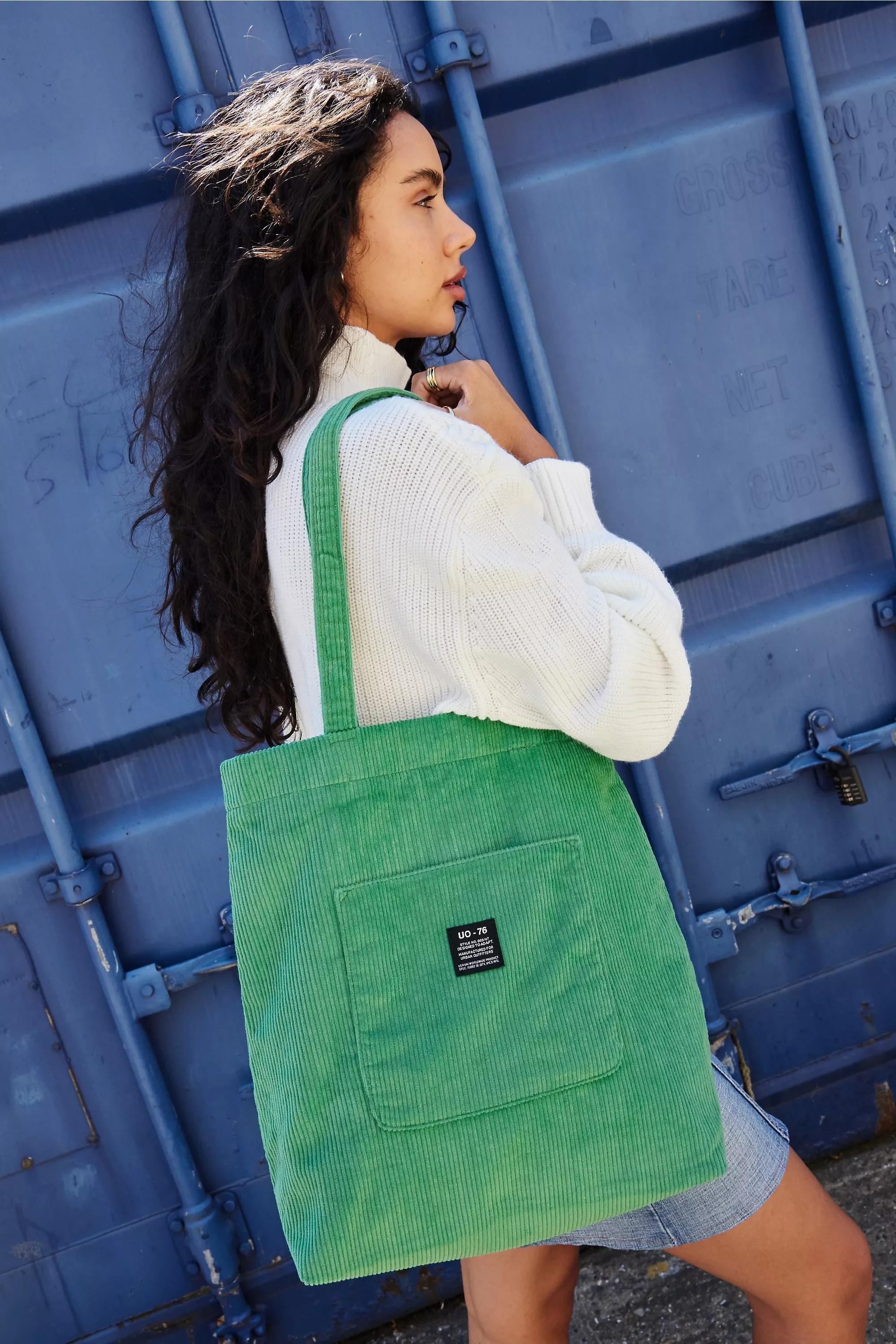 Urban Outfitters Green Uo Corduroy Pocket Tote Bag Azadea UAE