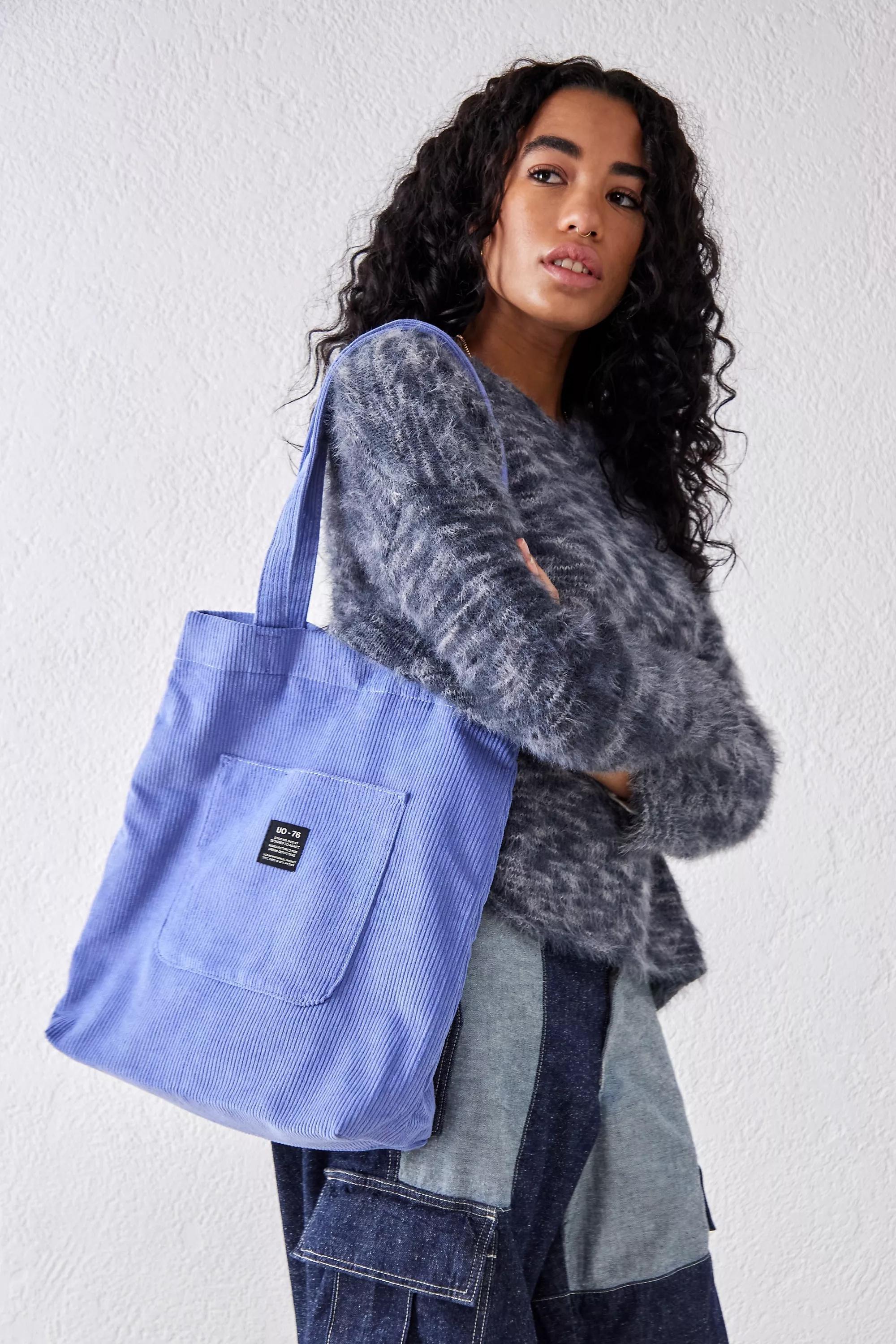 Blue Uo Corduroy Pocket Tote Bag, TURQ D, large image number 0