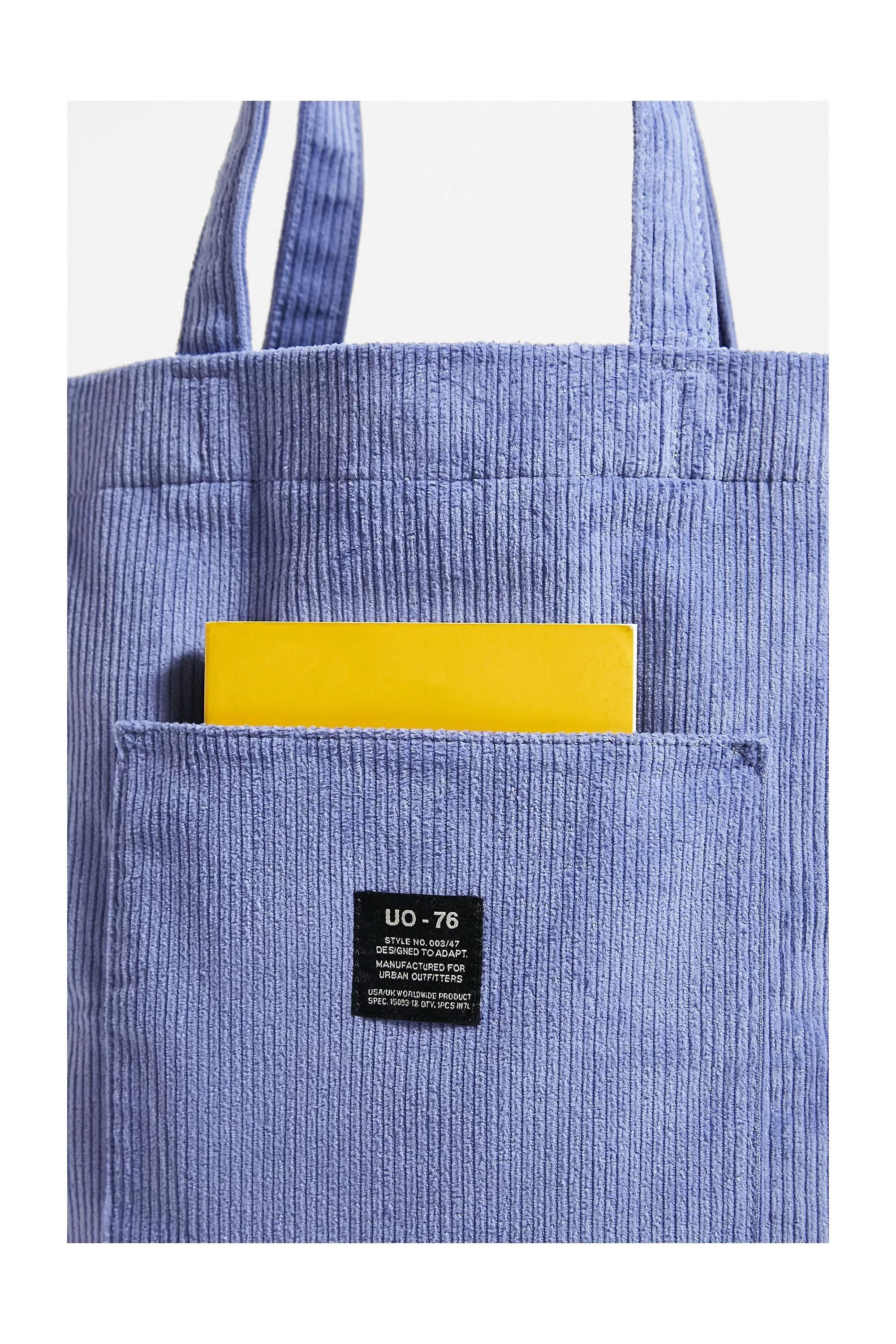 Blue Uo Corduroy Pocket Tote Bag, TURQ D, large image number 1