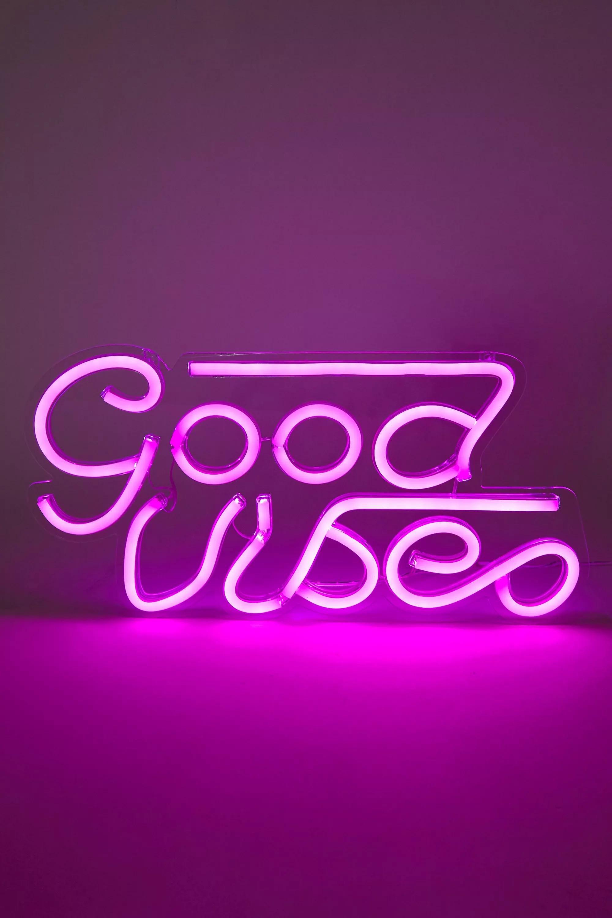 Pink Good Vibes Neon Light, , large image number 0