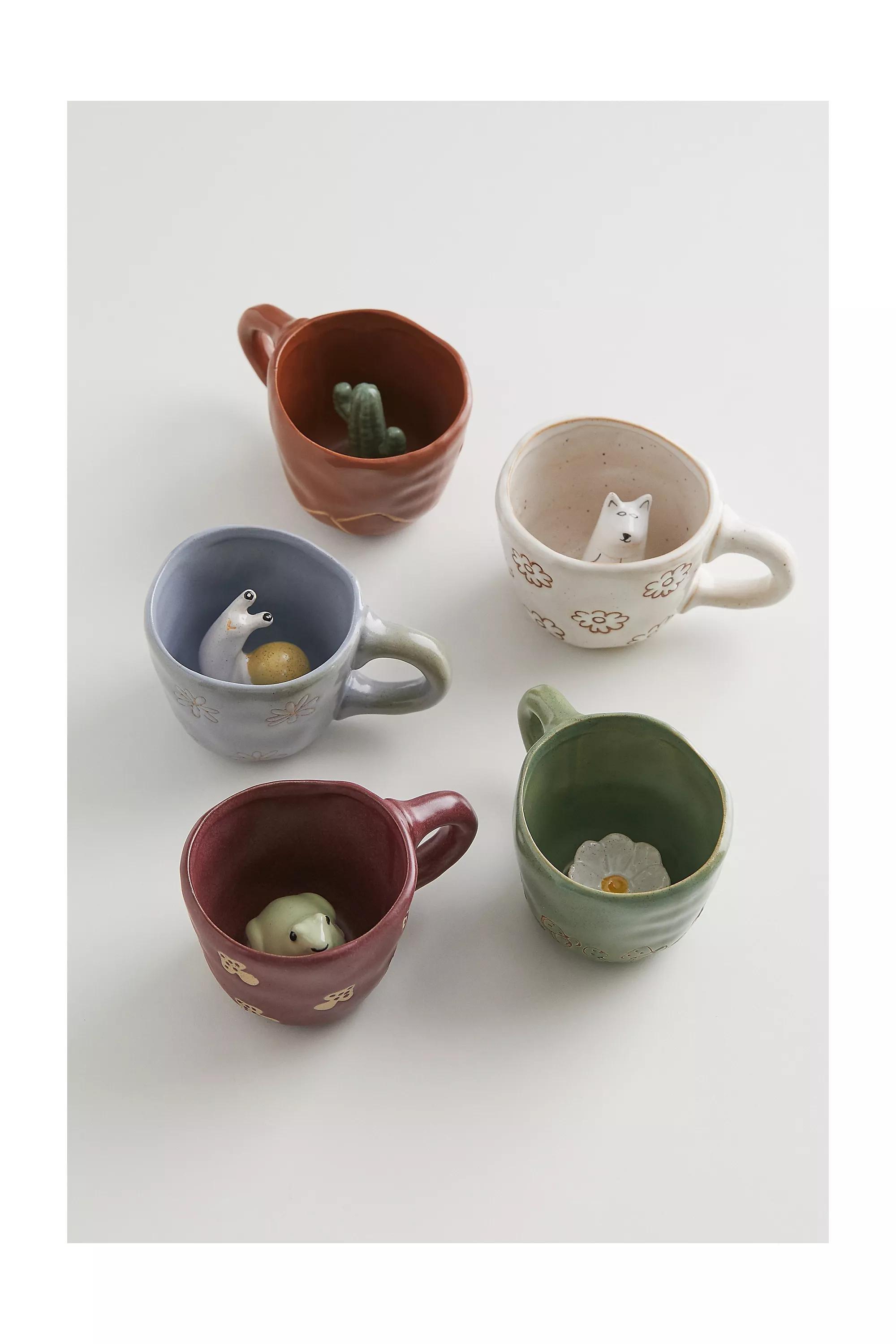 Burgundy Peekaboo Ceramic Mug, ASSORT, large image number 2